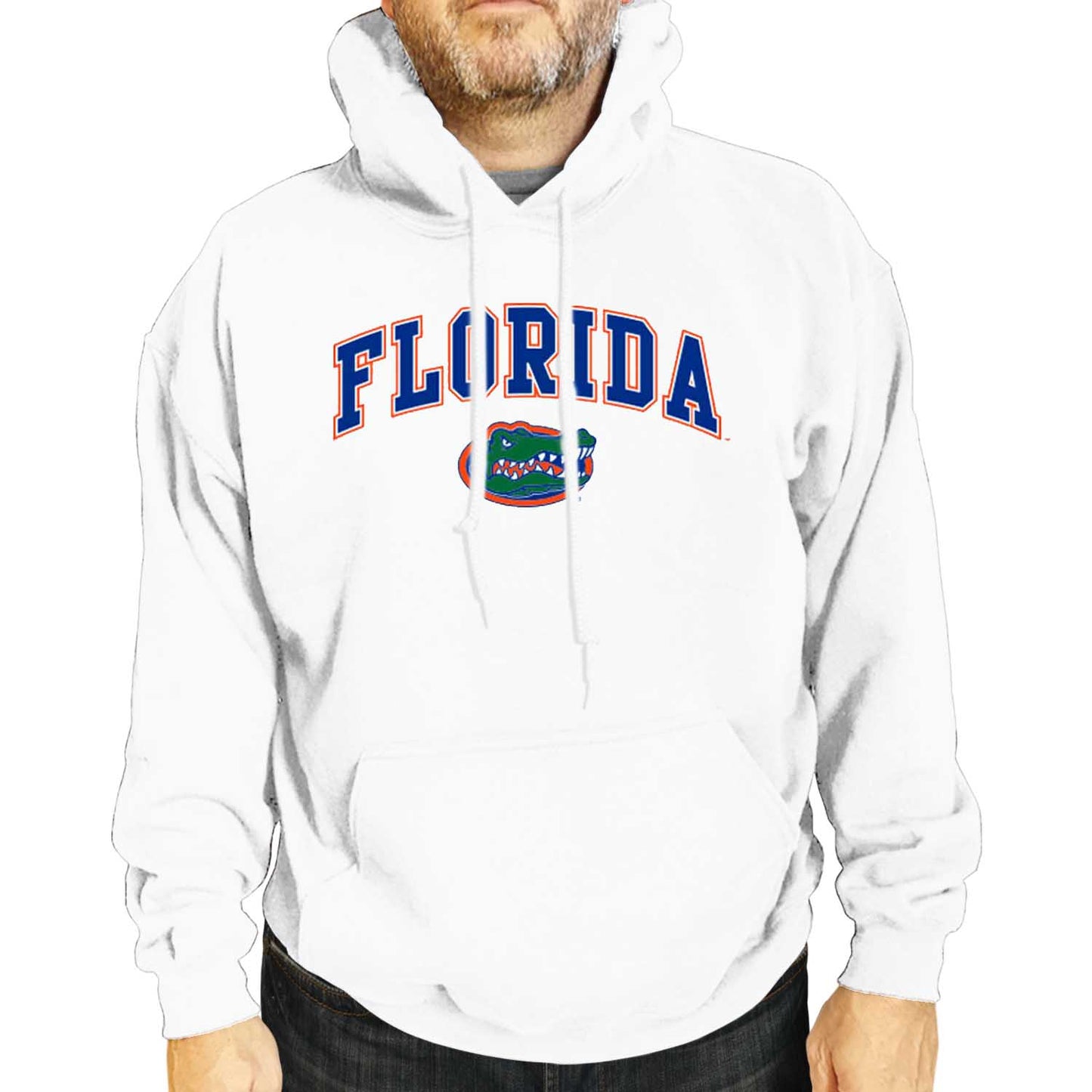 Florida Gators Adult Arch & Logo Soft Style Gameday Hooded Sweatshirt - White