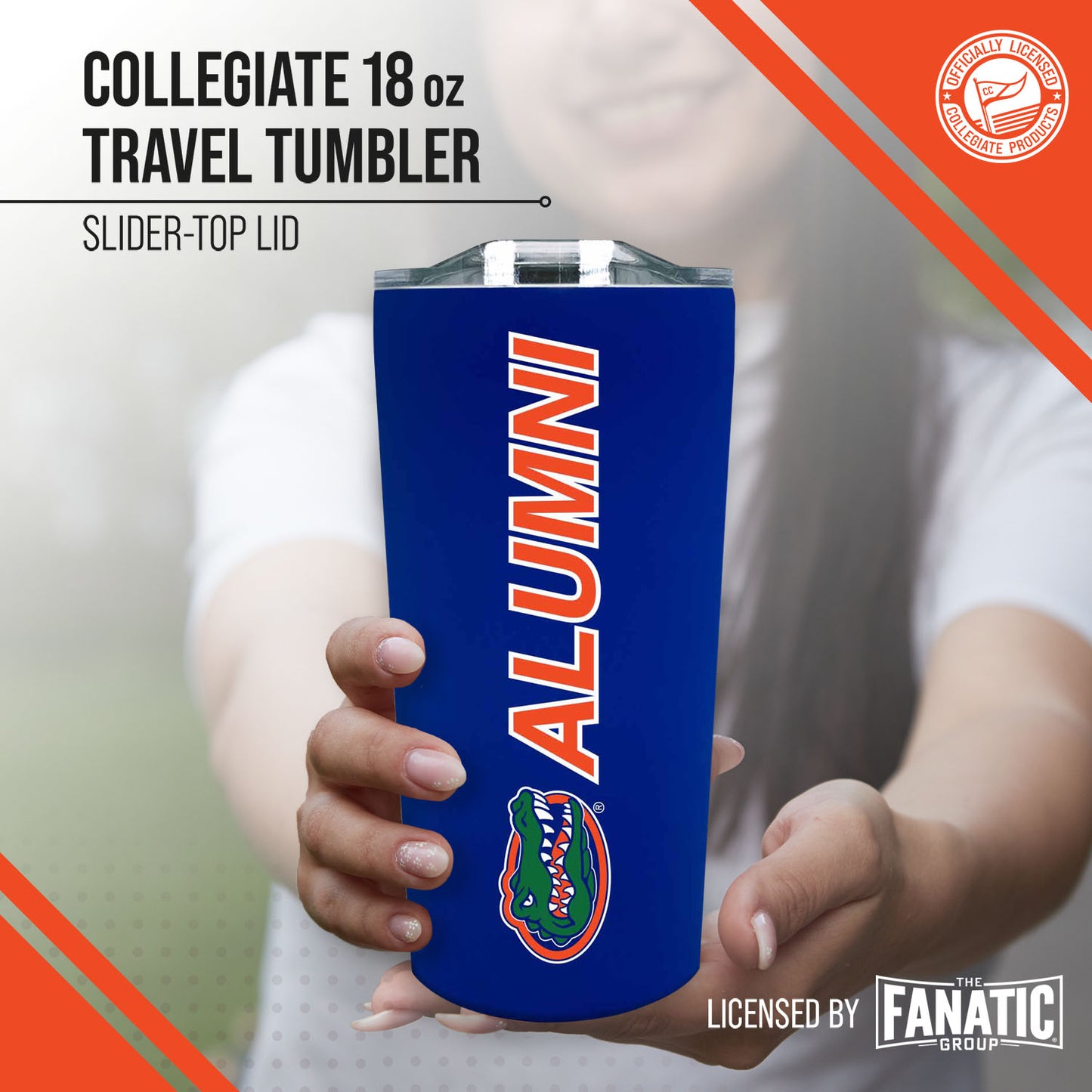 Florida Gators Collegiate Stainless Steel Travel Tumbler for Alumni - Royal
