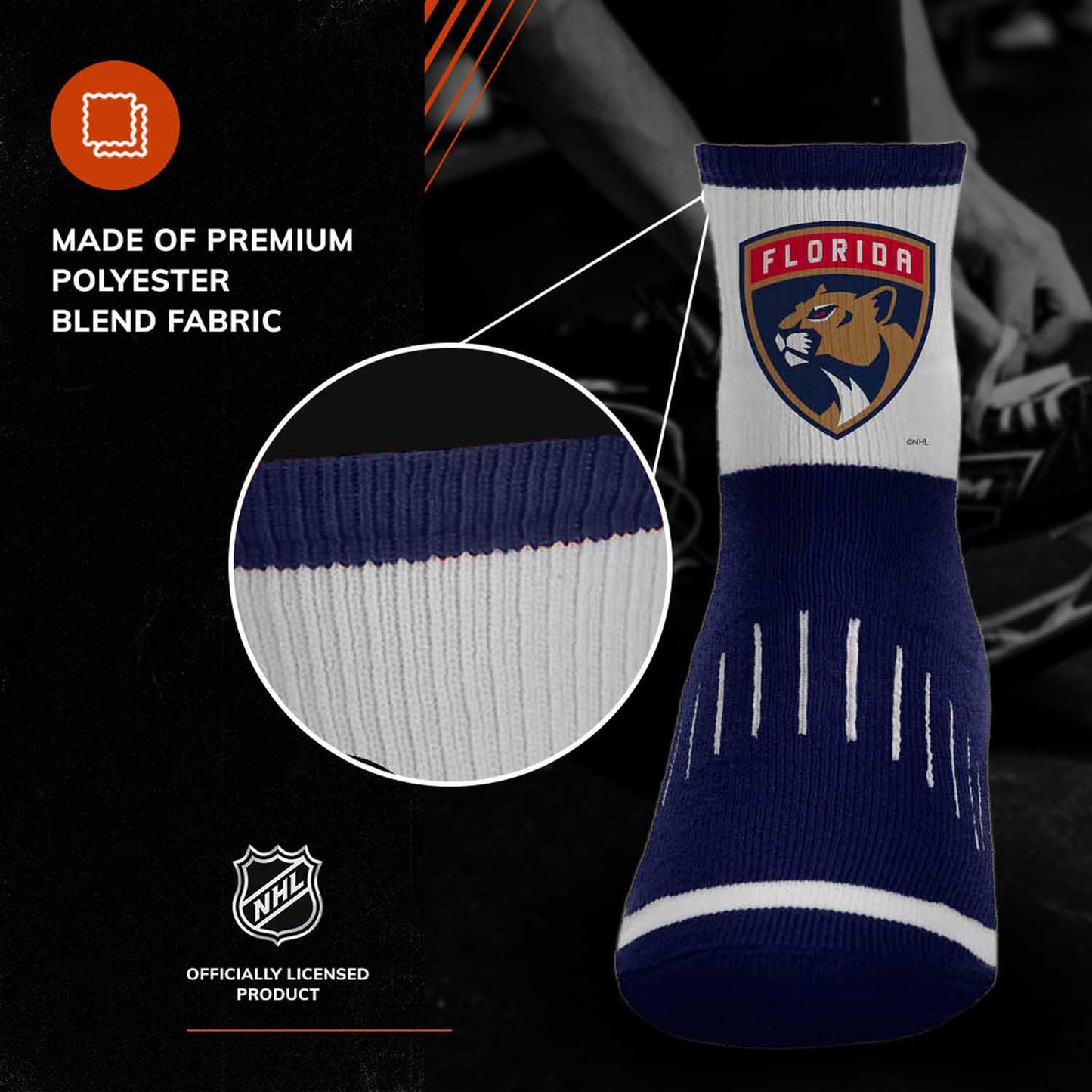 Florida Panthers NHL Youth Surge Socks - Navy