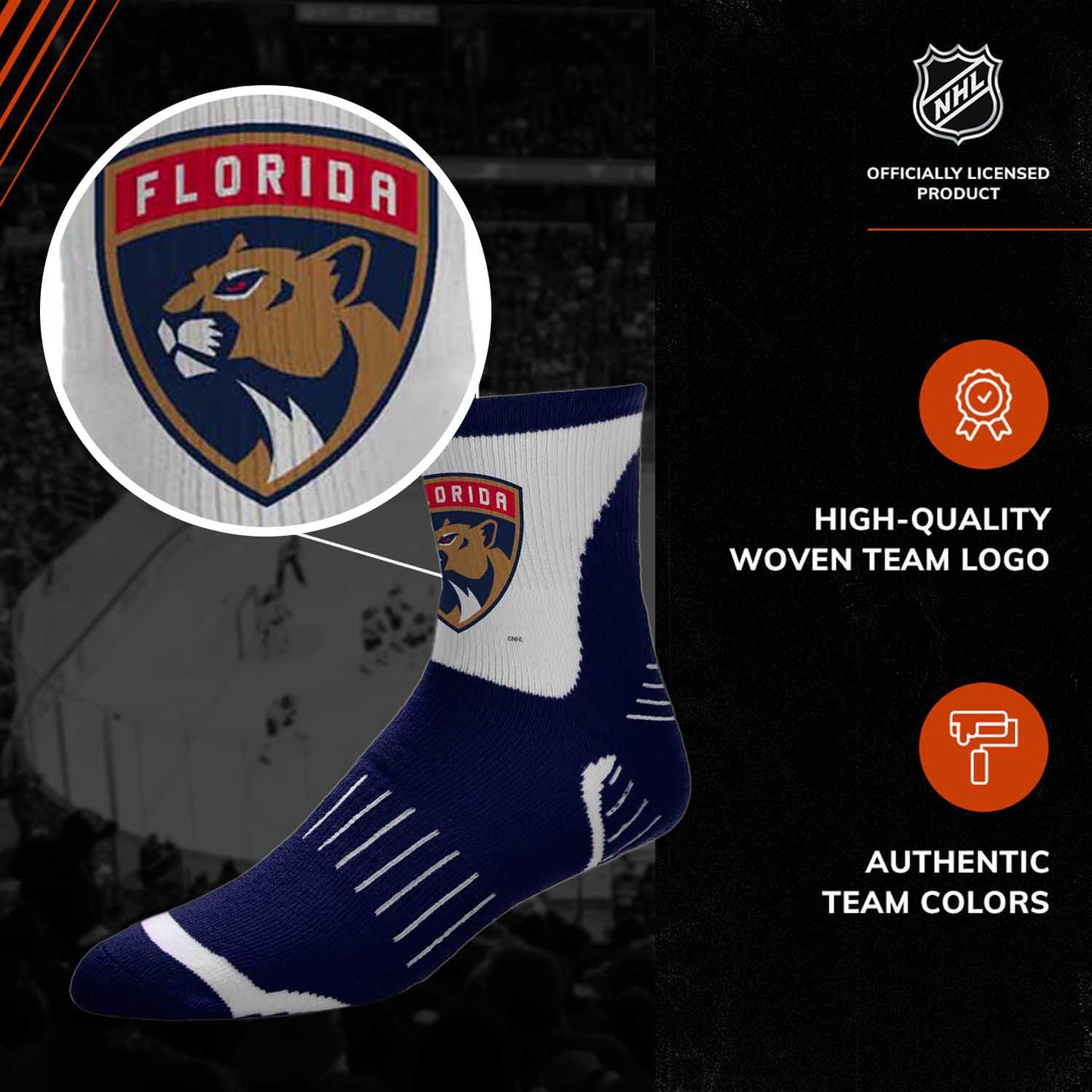 Florida Panthers NHL Youth Surge Socks - Navy