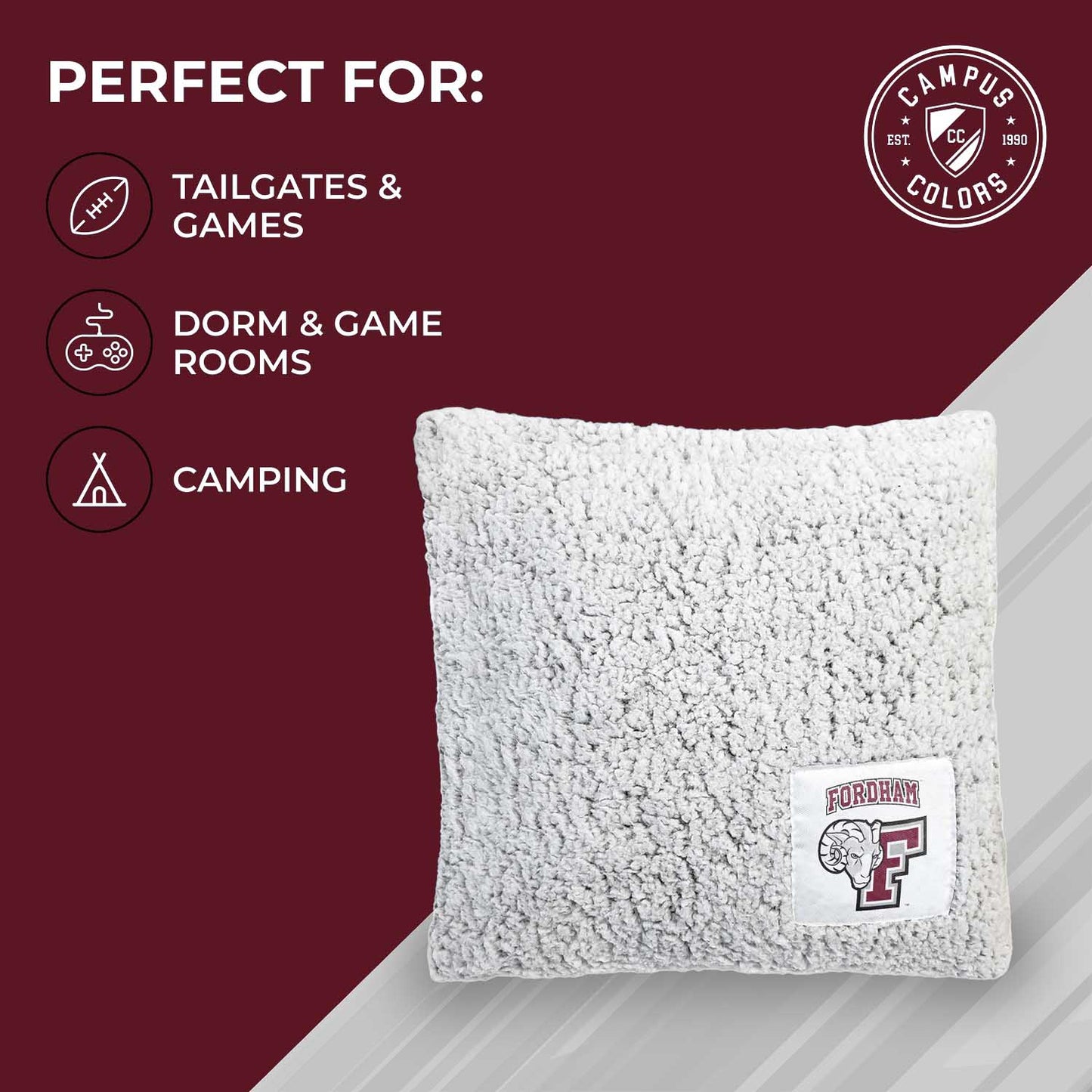 Fordham Rams Two Tone Sherpa Throw Pillow - Team Color