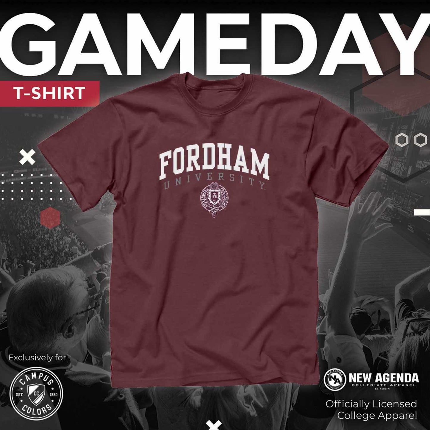 Fordham Rams NCAA Adult Gameday Cotton T-Shirt - Maroon