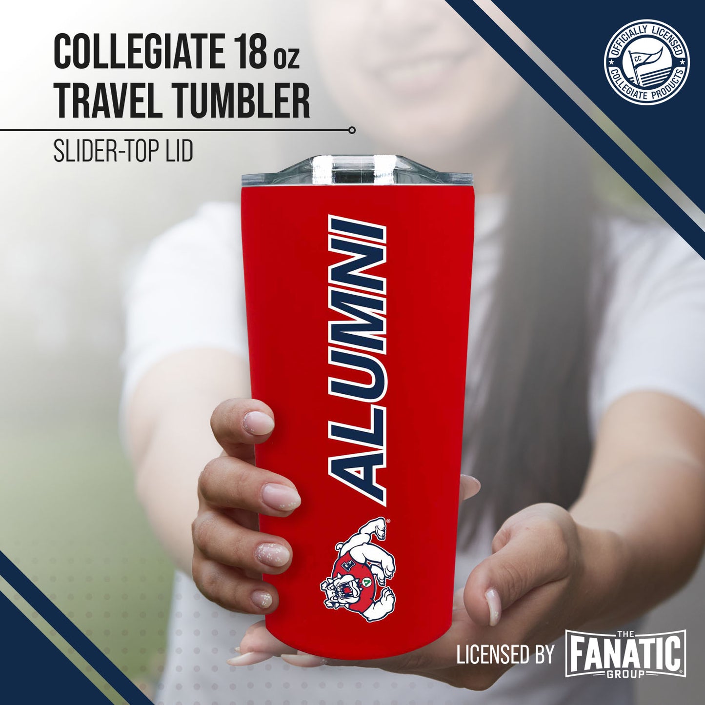 Fresno State Bulldogs Collegiate Stainless Steel Travel Tumbler for Alumni - Red