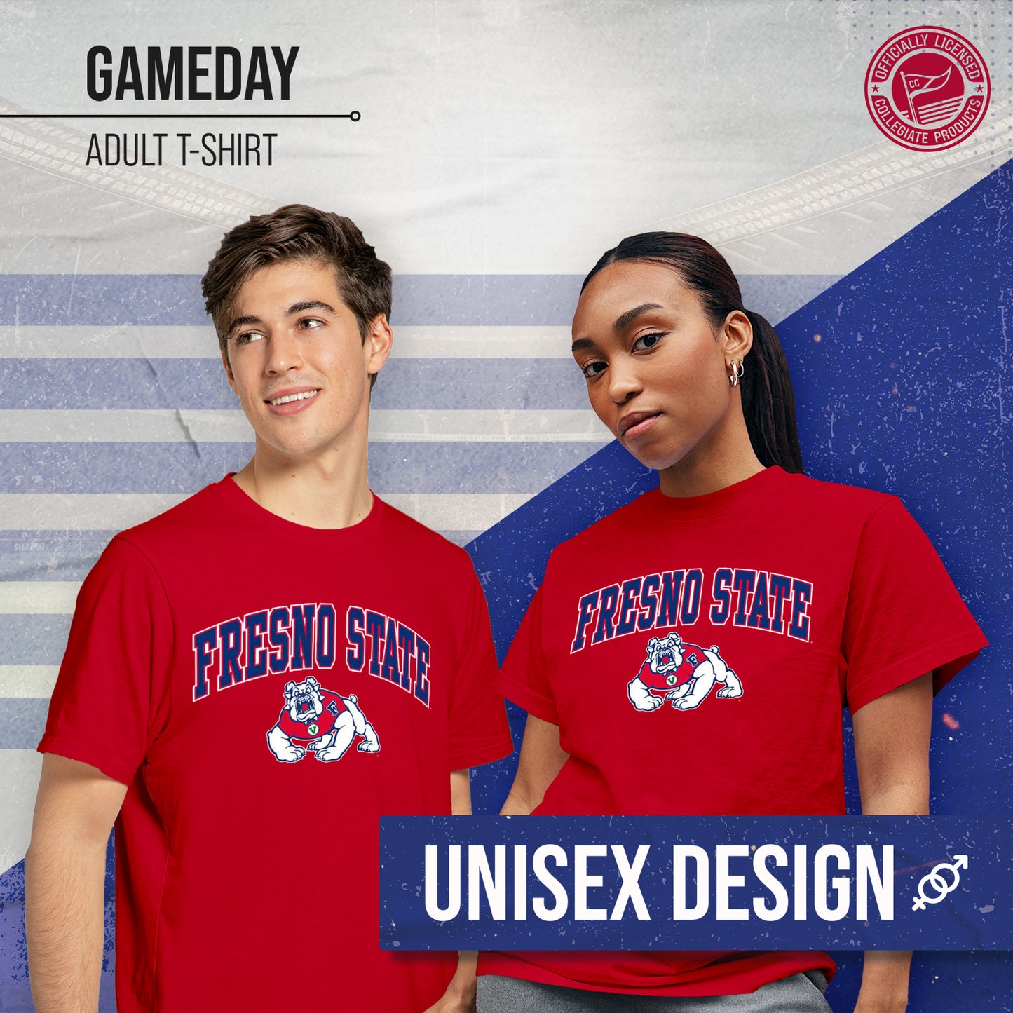 Fresno State Bulldogs NCAA Adult Gameday Cotton T-Shirt - Red