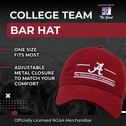 Alabama Crimson Tide NCAA Adult Bar Hat - Cardinal