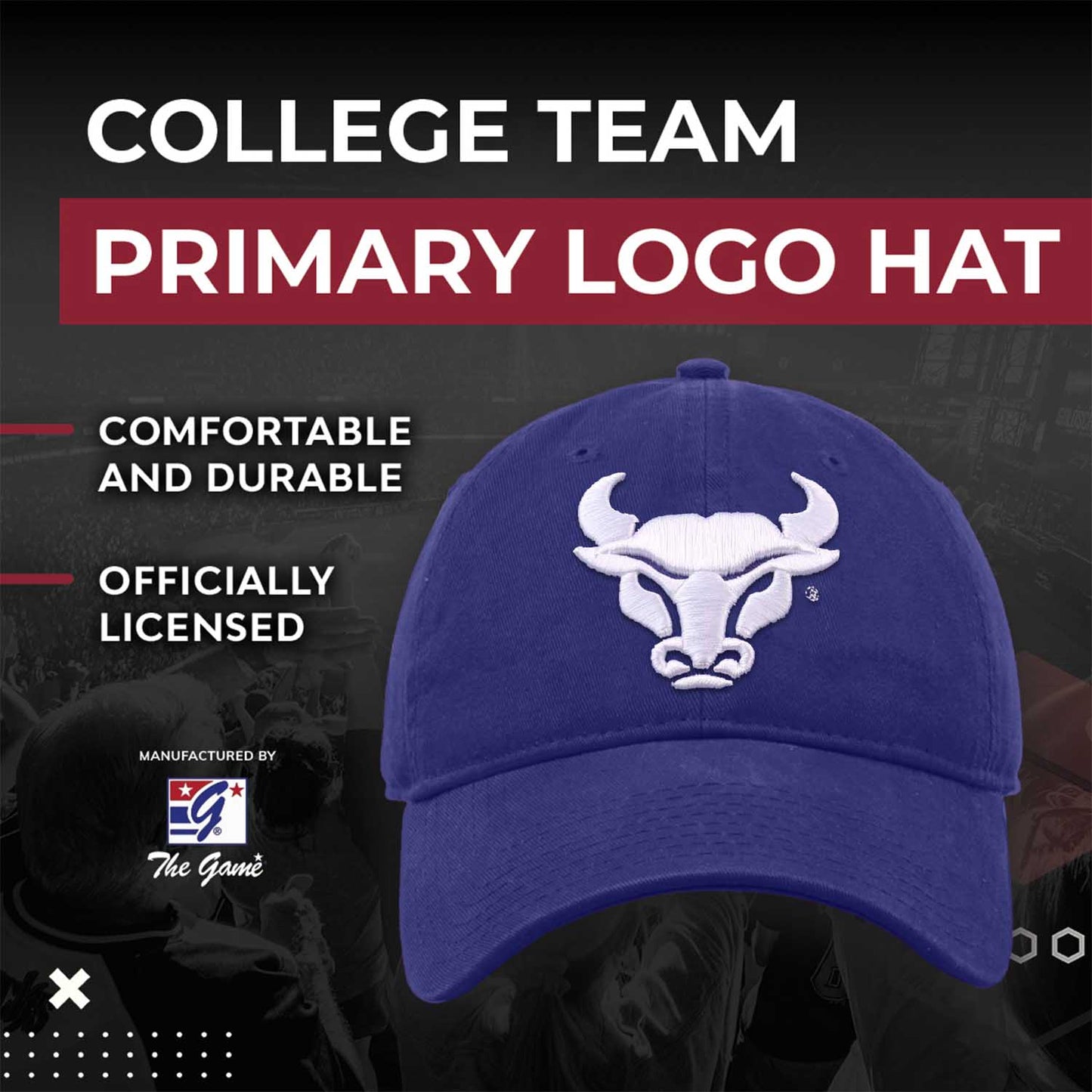 Buffalo Bulls NCAA Adult Relaxed Fit Logo Hat - Royal
