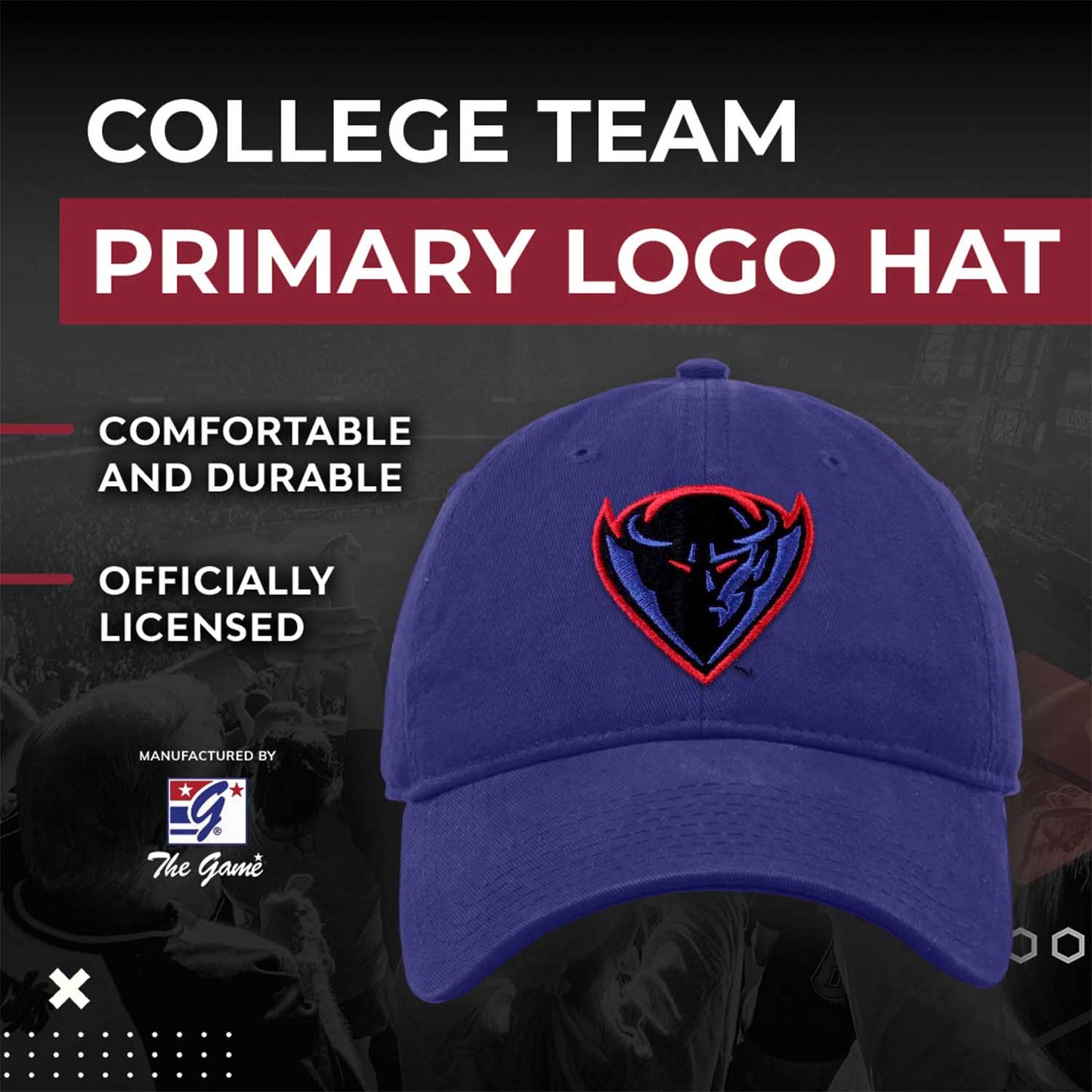 DePaul Blue Demons NCAA Adult Relaxed Fit Logo Hat - Royal