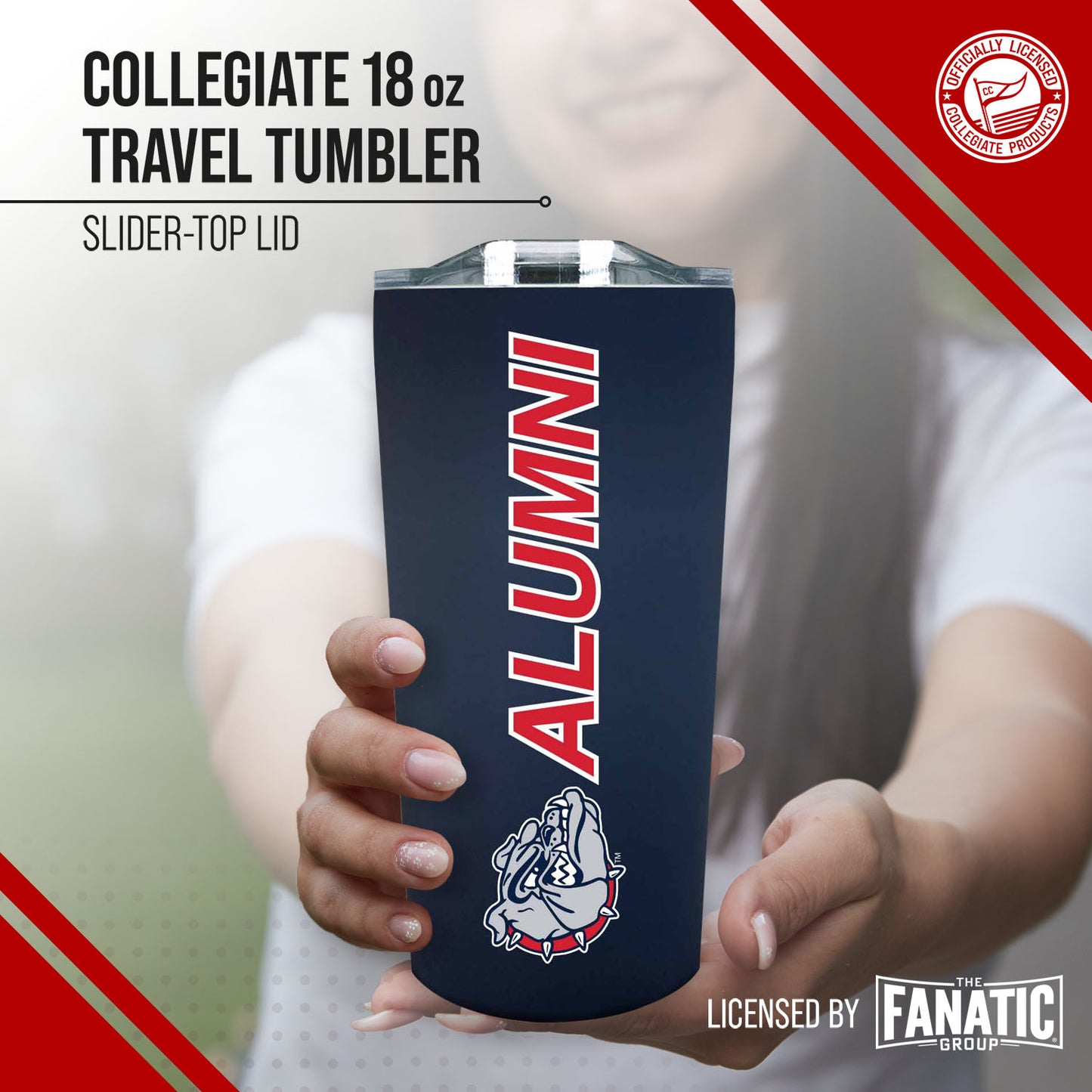 Gonzaga Bulldogs Collegiate Stainless Steel Travel Tumbler for Alumni - Navy