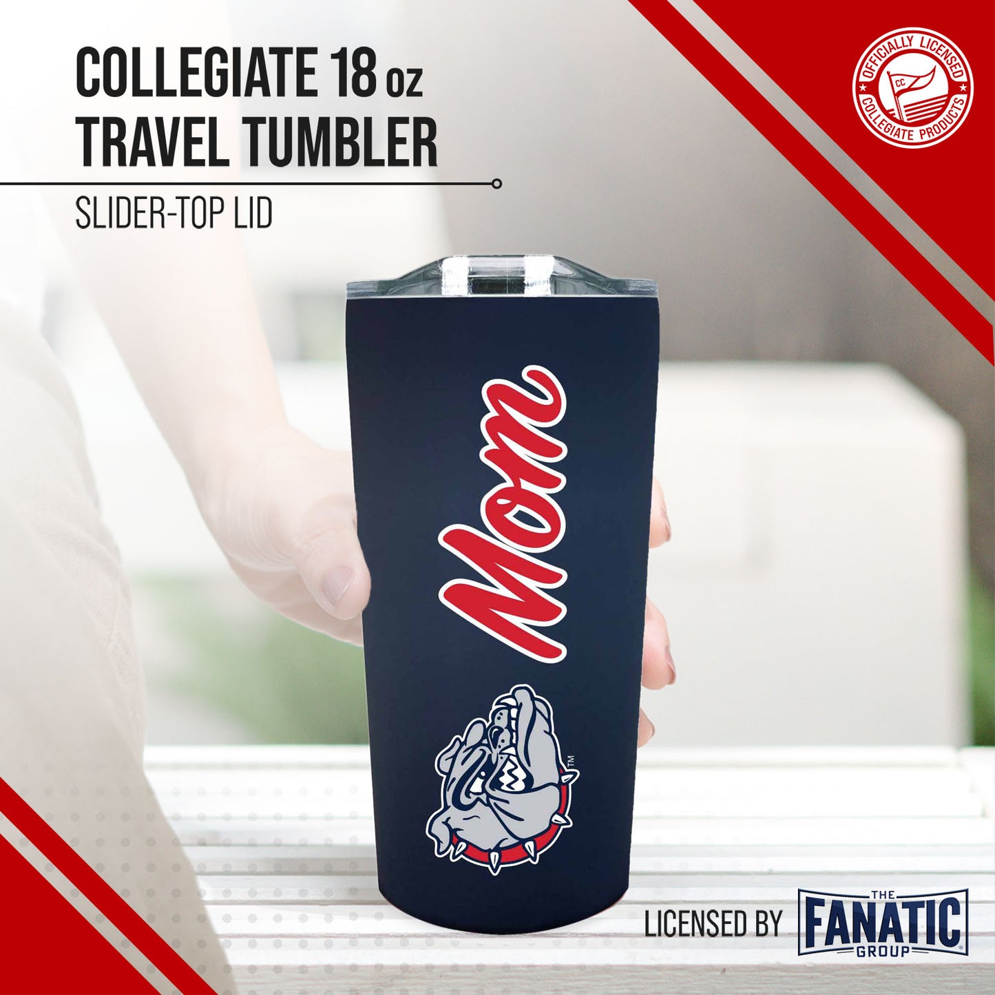Gonzaga Bulldogs NCAA Stainless Steel Travel Tumbler for Mom - Navy