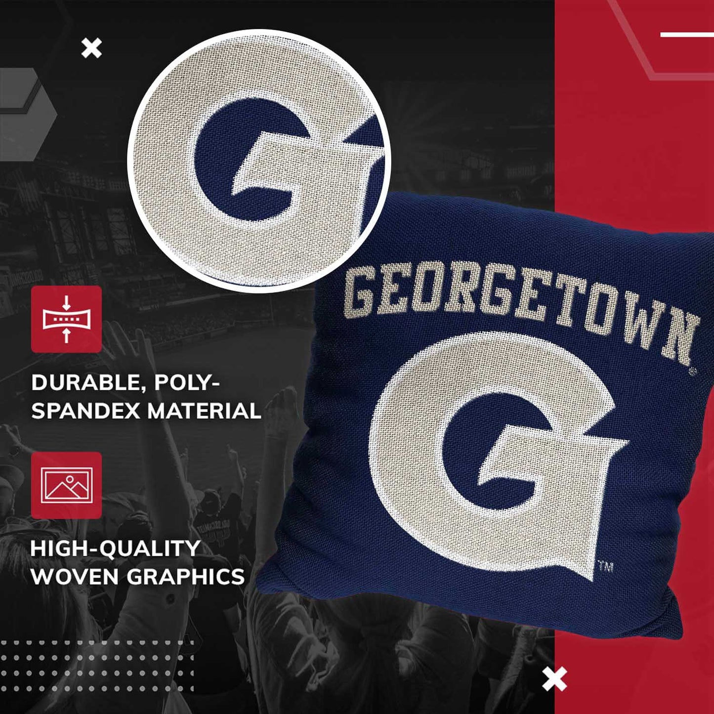 Georgetown Hoyas NCAA Decorative Pillow - Navy