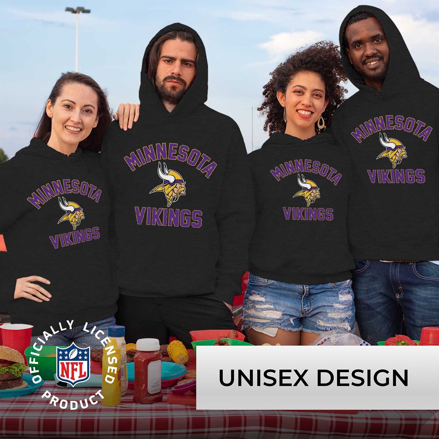 Minnesota Vikings NFL Adult Gameday Hooded Sweatshirt - Charcoal