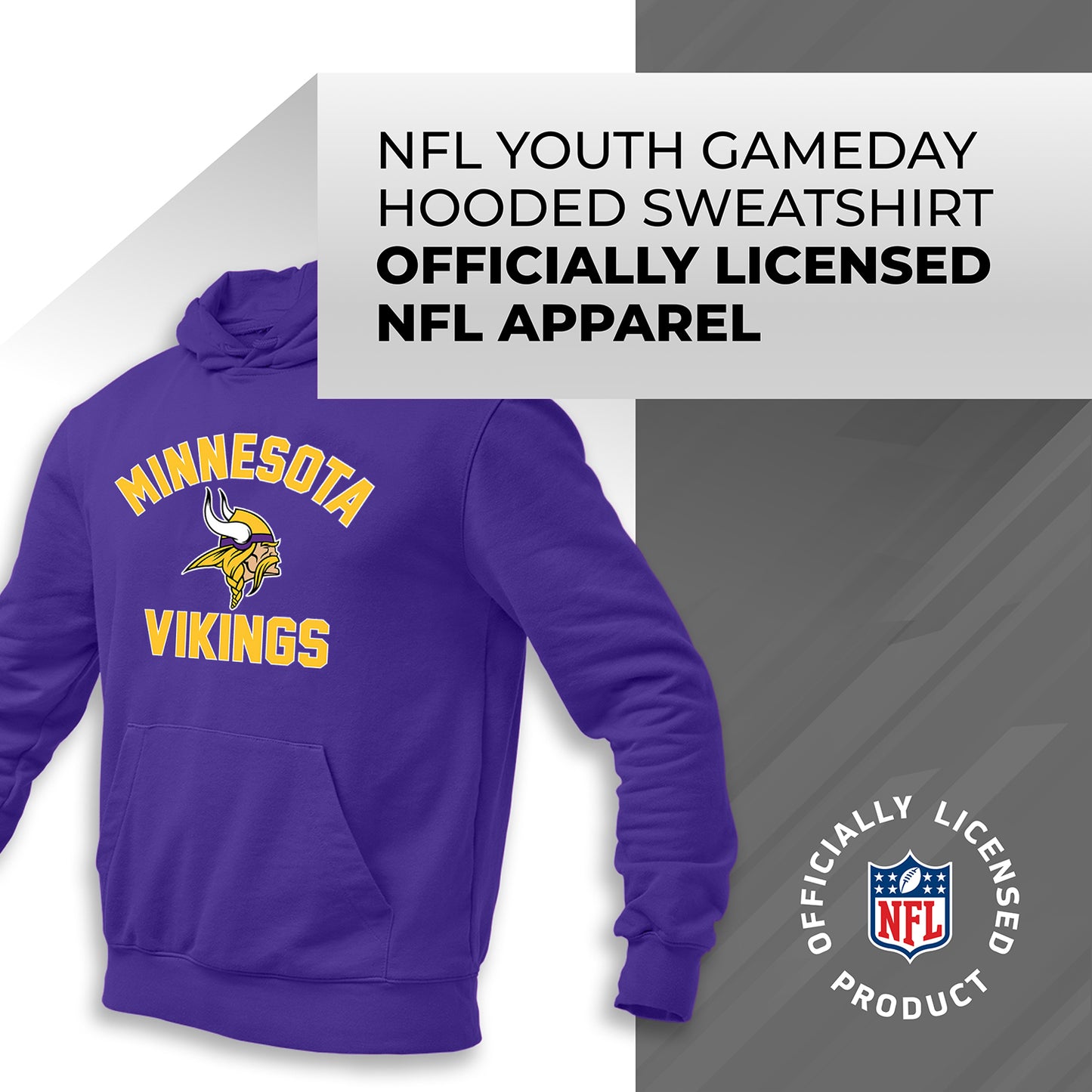 Minnesota Vikings NFL Youth Gameday Hooded Sweatshirt - Purple