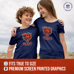 Chicago Bears Youth NFL Ultimate Fan Logo Short Sleeve T-Shirt - Navy