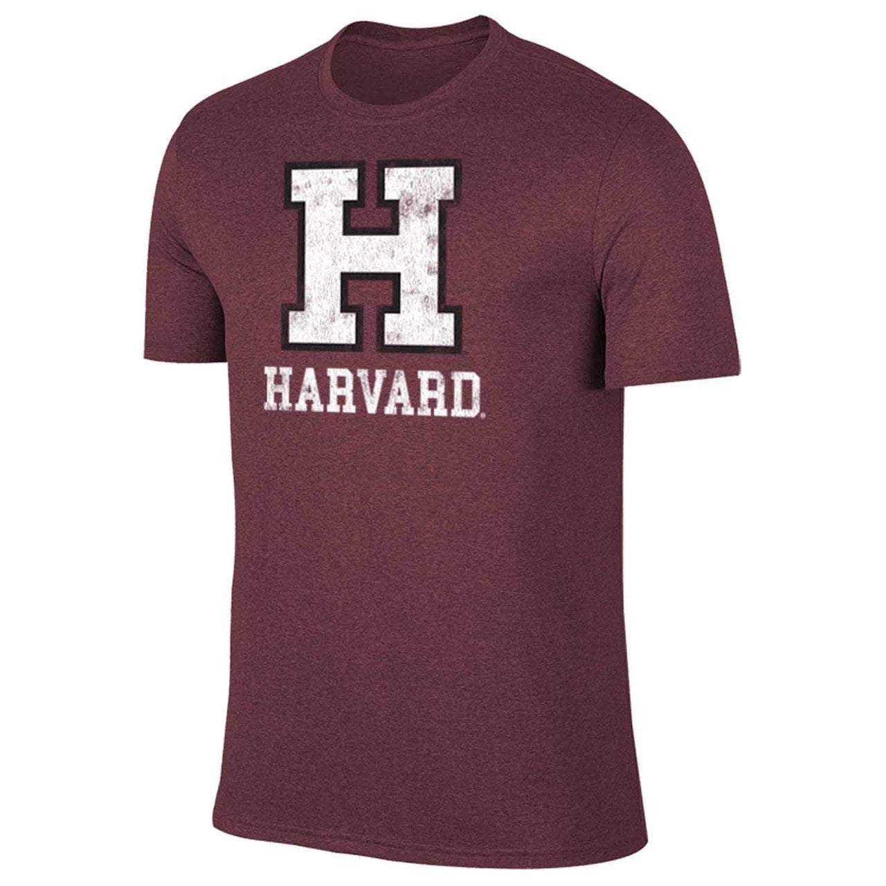 Harvard Crimson Adult MVP Heathered Cotton Blend T-Shirt - Maroon