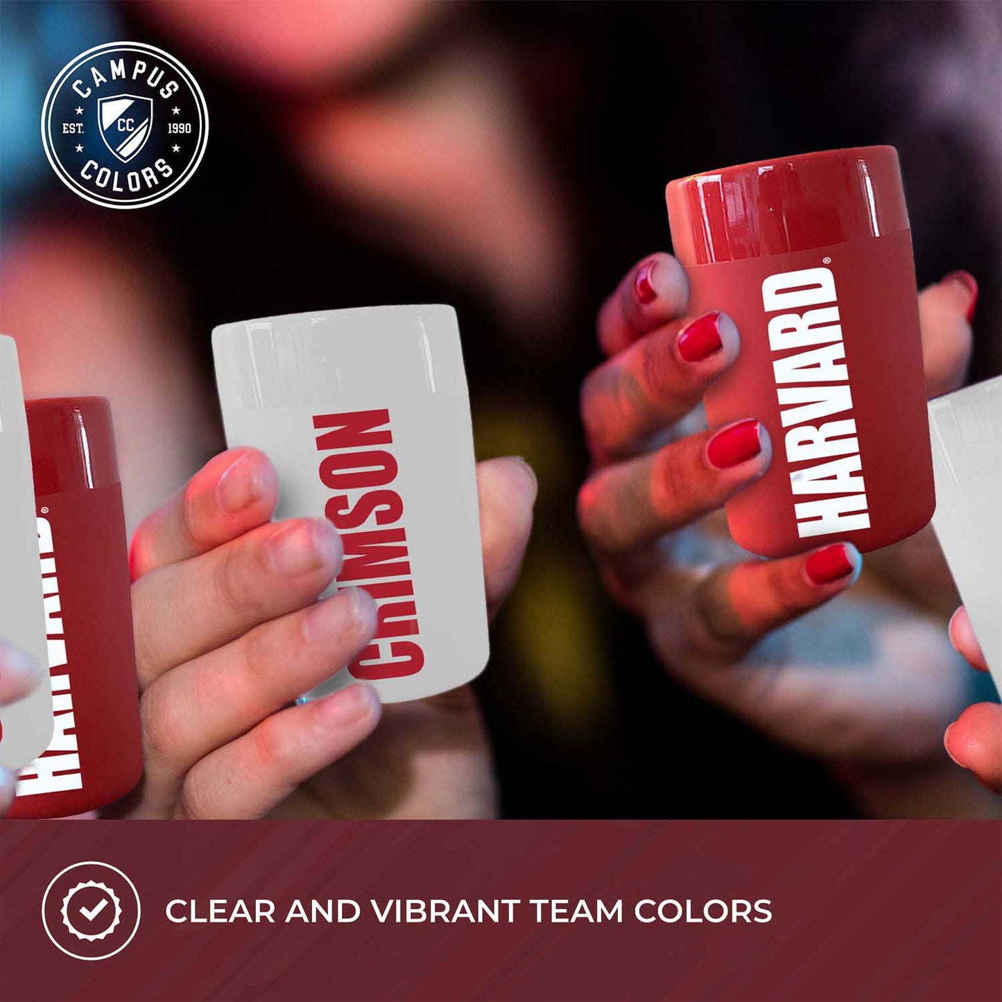 Harvard Crimson College and University 2-Pack Shot Glasses - Team Color