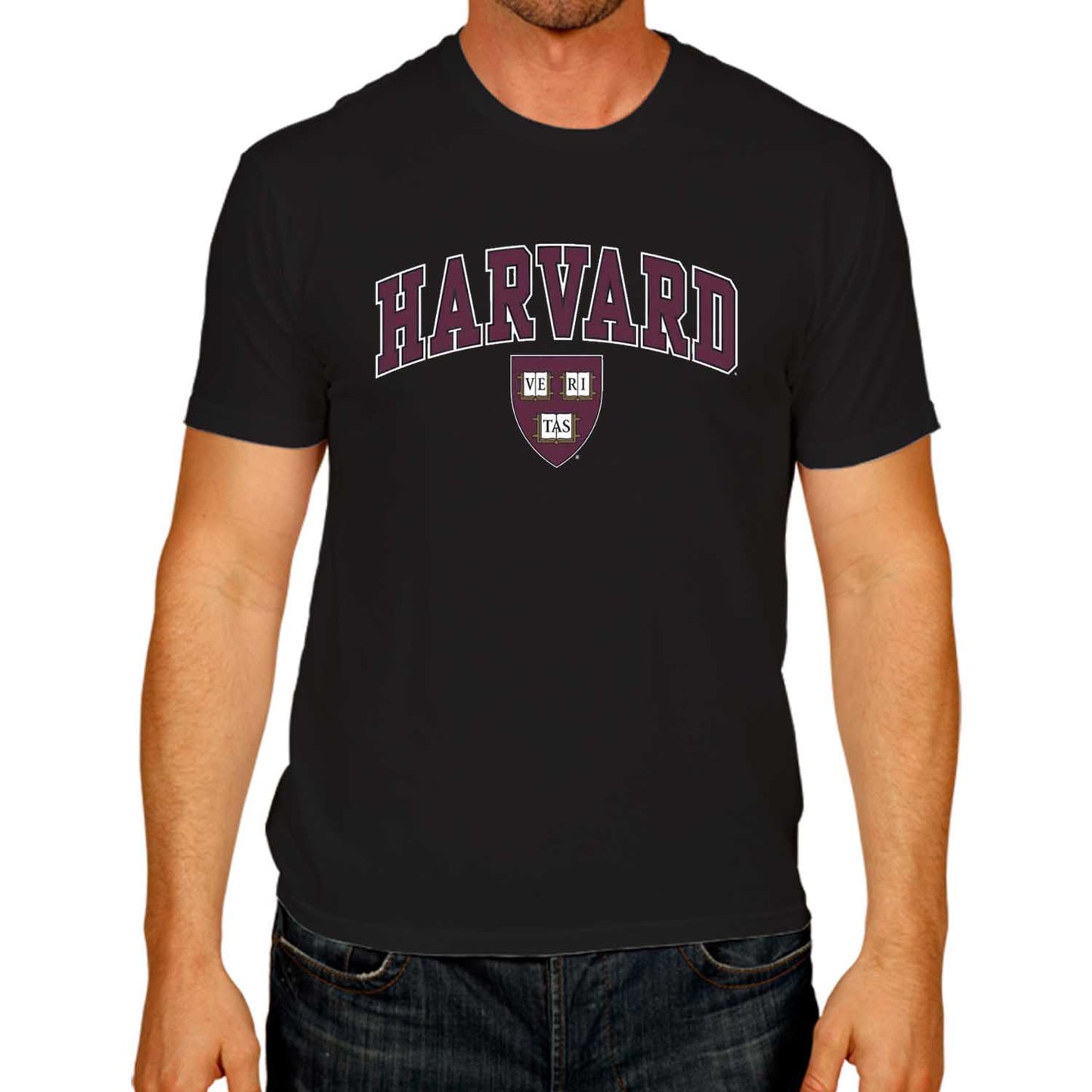 Harvard Crimson NCAA Adult Gameday Cotton T-Shirt - Black