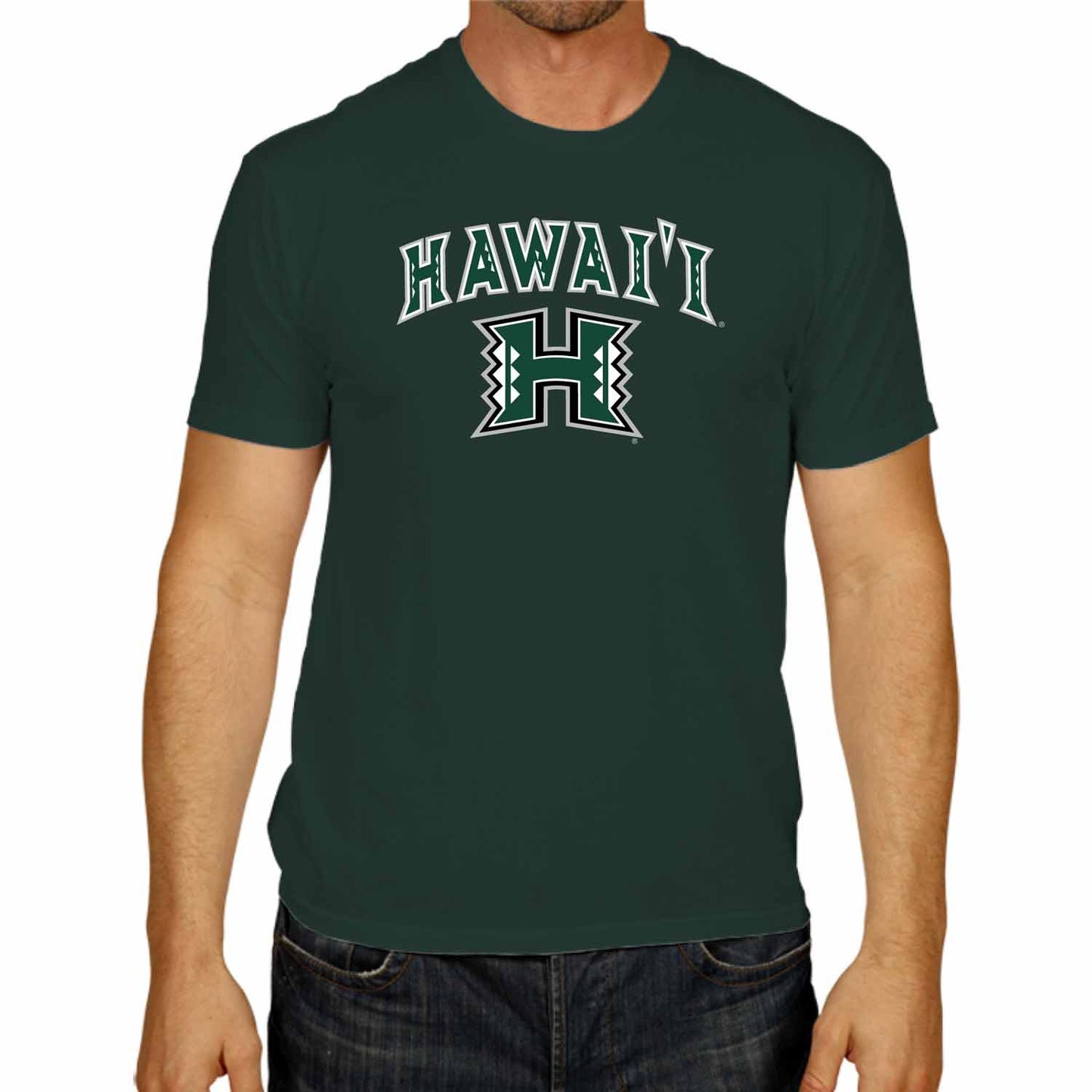 Hawaii Rainbow Warriors NCAA Adult Gameday Cotton T-Shirt - Green