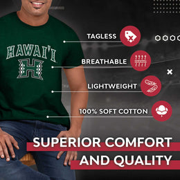 Hawaii Rainbow Warriors NCAA Adult Gameday Cotton T-Shirt - Green