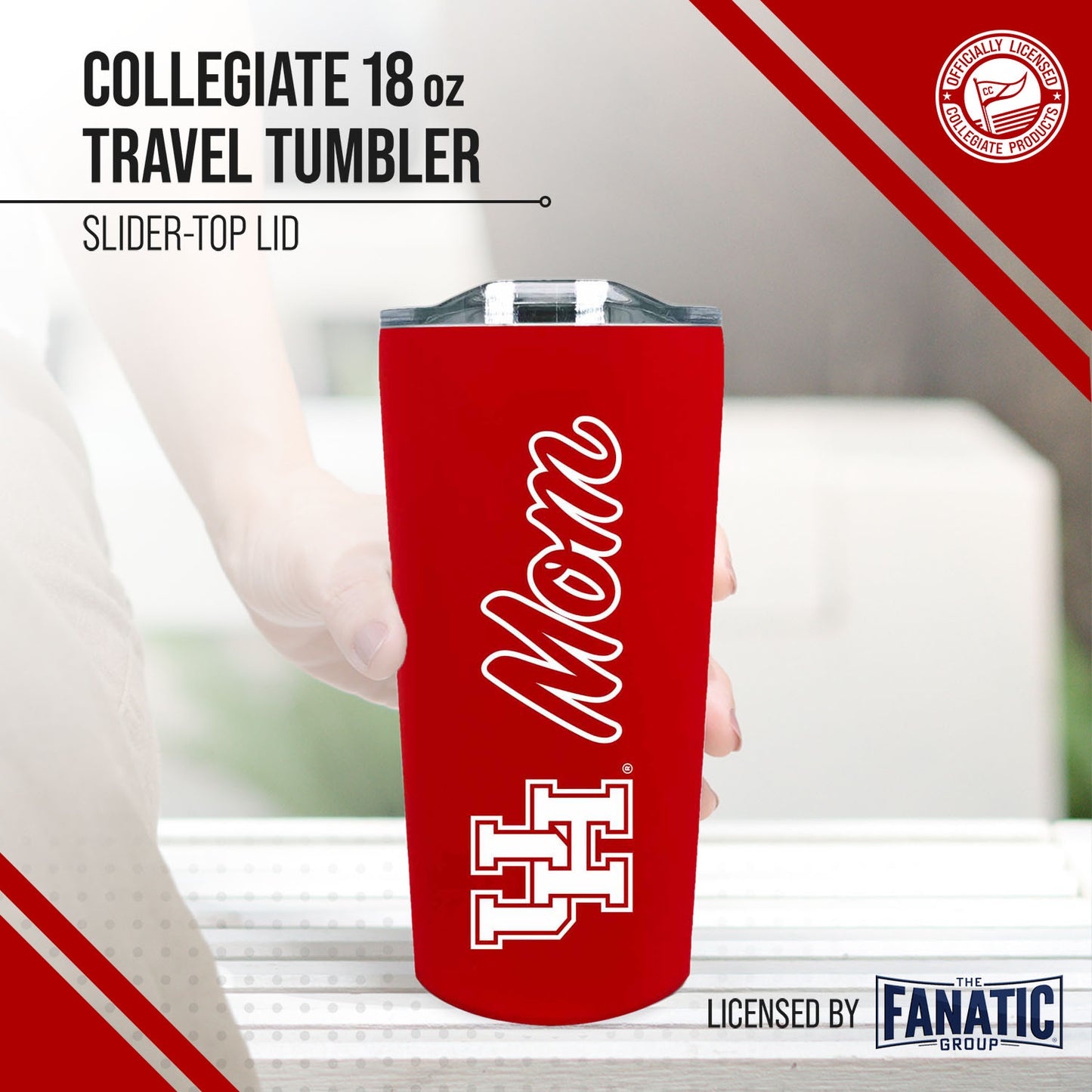 Houston Cougars NCAA Stainless Steel Travel Tumbler for Mom - Red