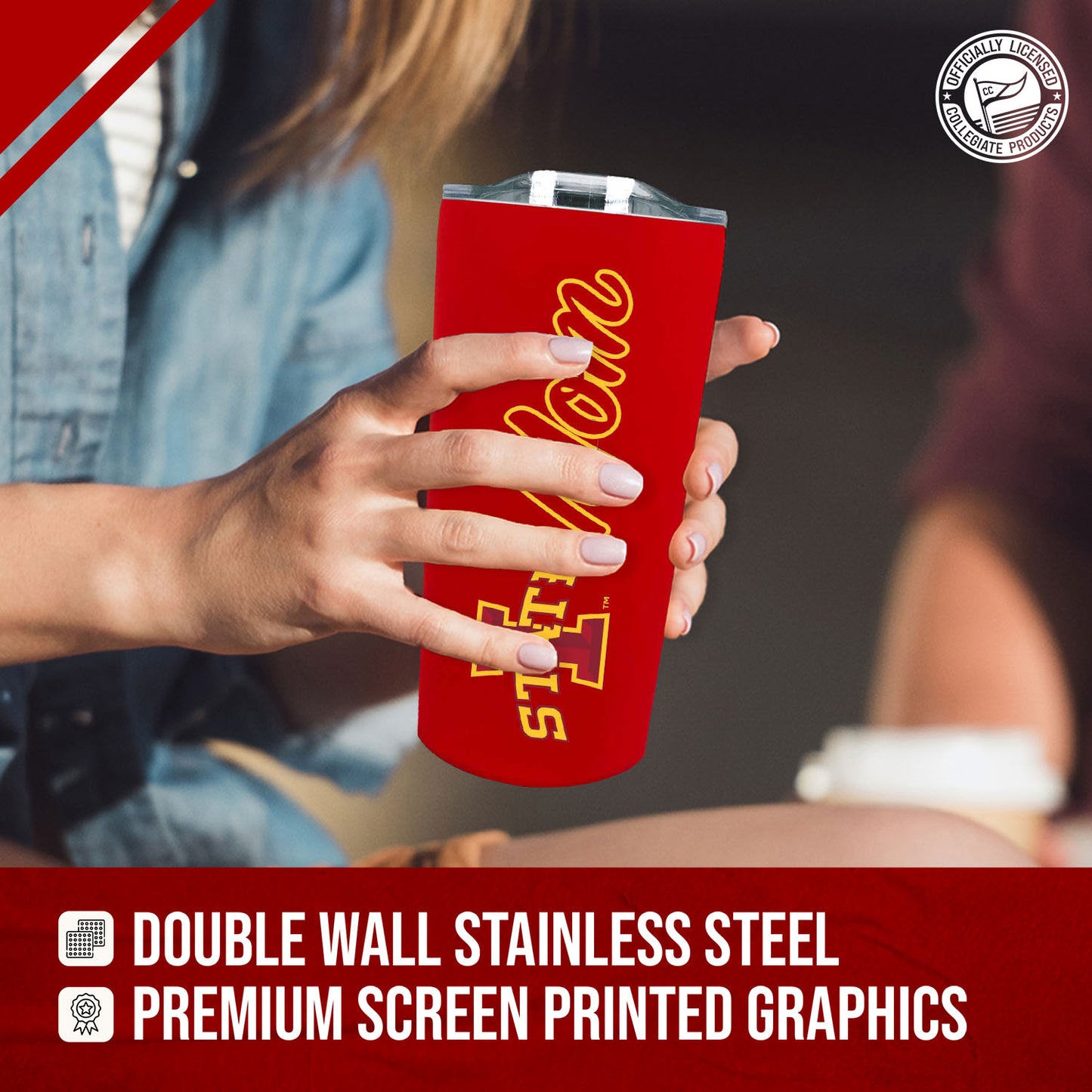 Iowa State Cyclones NCAA Stainless Steel Travel Tumbler for Mom - Maroon