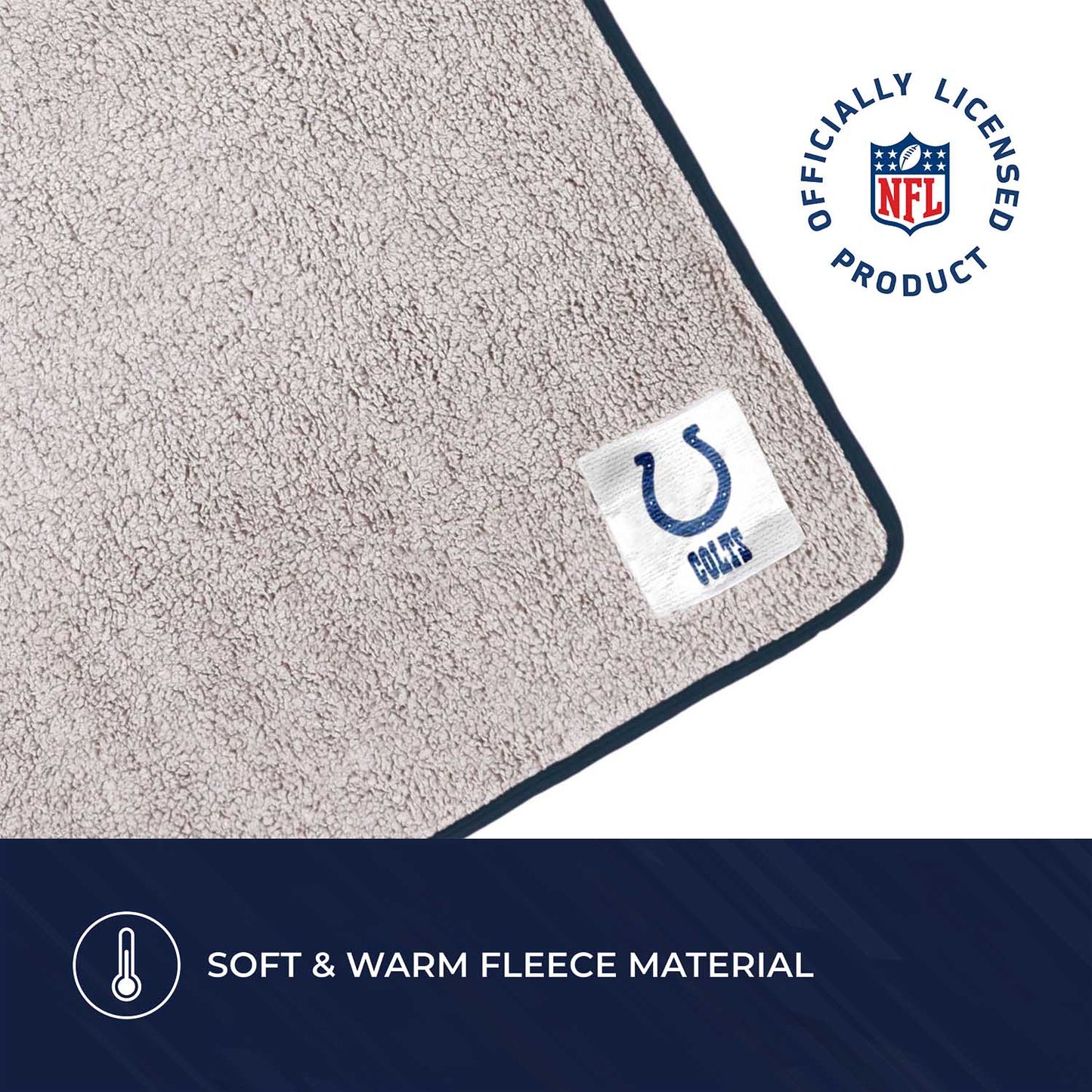 Indianapolis Colts NFL Silk Touch Sherpa Throw Blanket - Blue