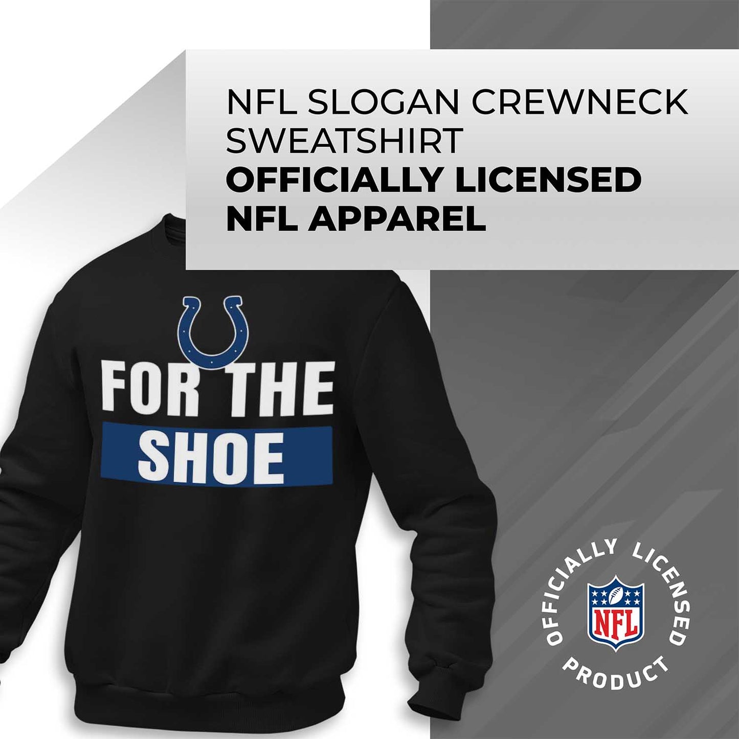 Indianapolis Colts NFL Adult Slogan Crewneck Sweatshirt - Black