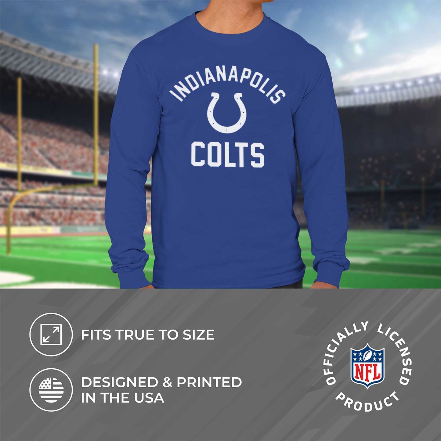 Indianapolis Colts NFL Gameday Adult Long Sleeve Shirt - Royal