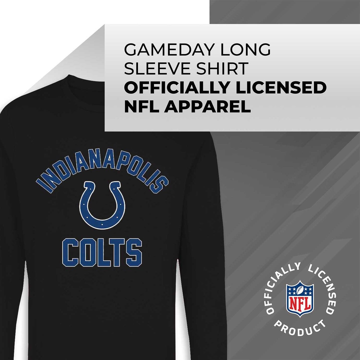 Indianapolis Colts NFL Gameday Adult Long Sleeve Shirt - Black