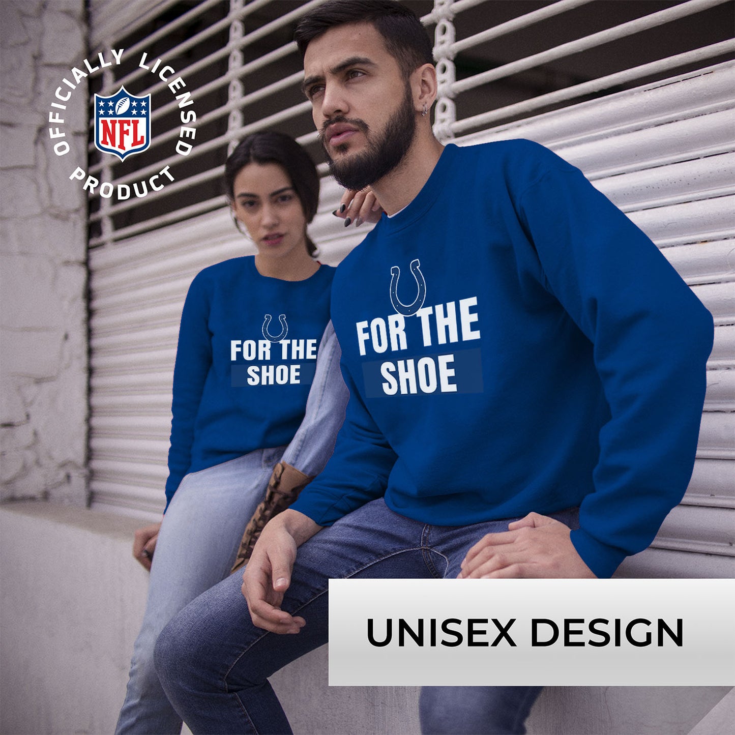 Indianapolis Colts NFL Adult Slogan Crewneck Sweatshirt - Royal