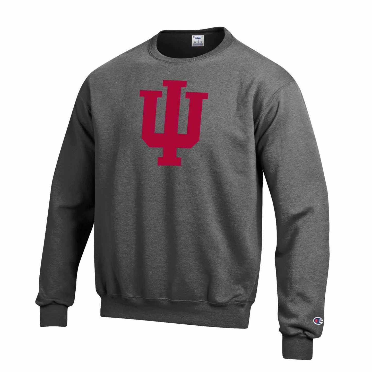 Indiana Hoosiers Adult Mascot Fleece Crewneck - Charcoal