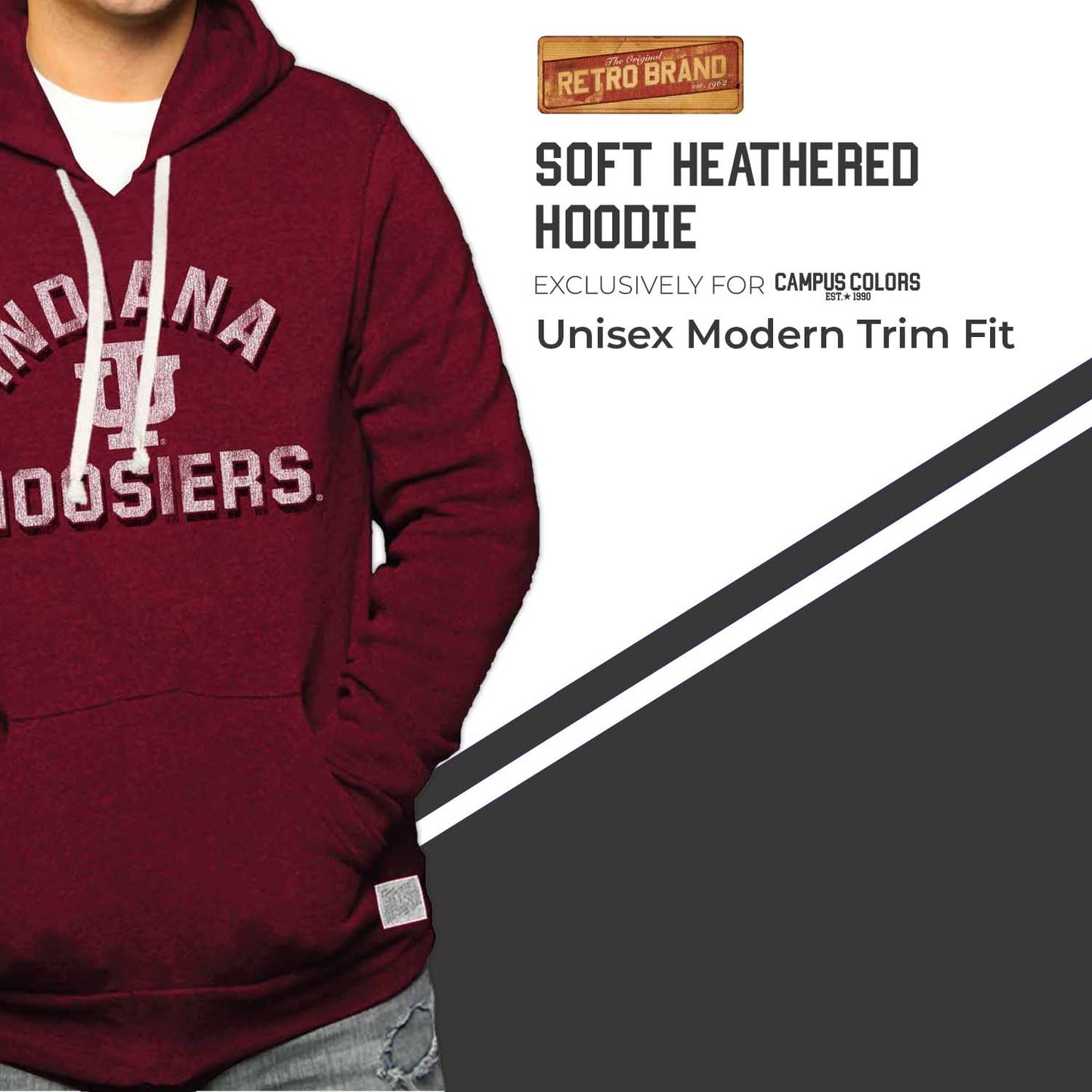Indiana Hoosiers Adult University Hoodie - Crimson