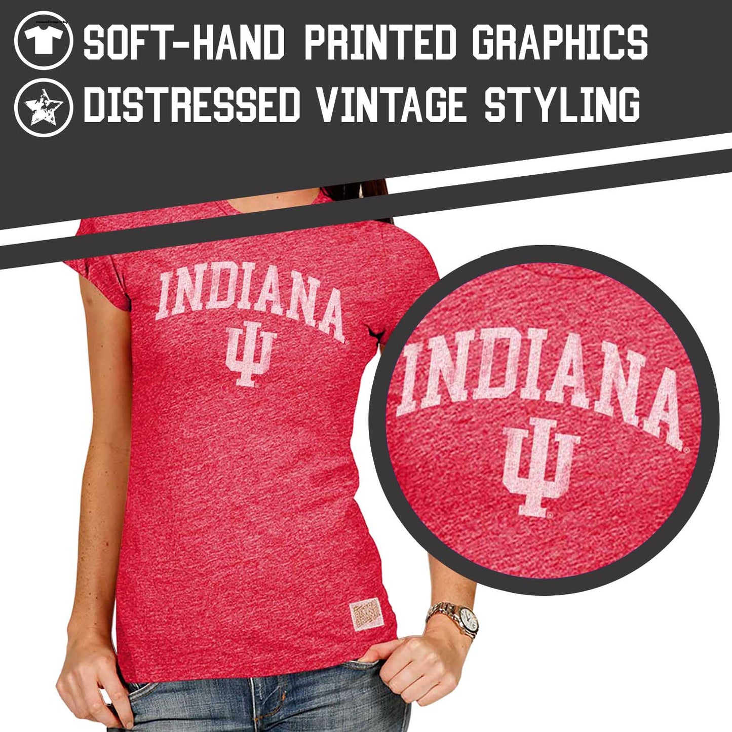 Indiana Hoosiers University Women's T-Shirt - Crimson