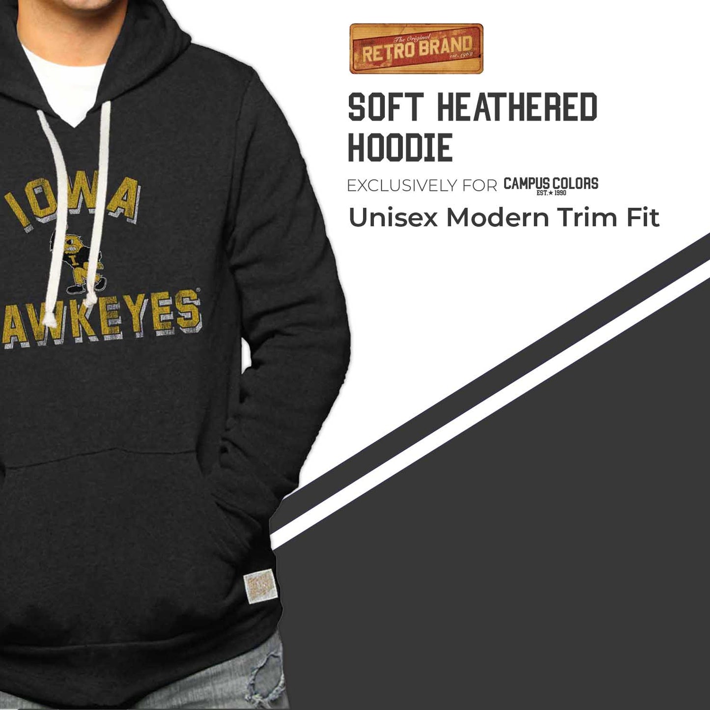 Iowa Hawkeyes Adult University Hoodie - Black