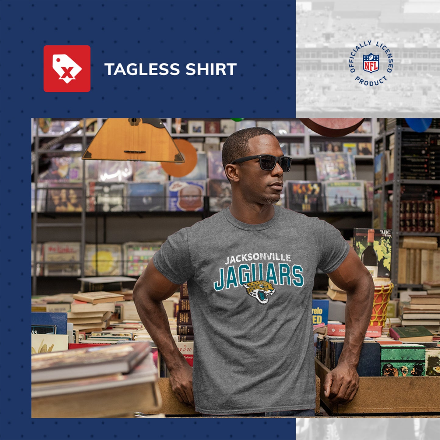 Jacksonville Jaguars NFL Starting Fresh Short Sleeve Heather T-Shirt - Sport Gray