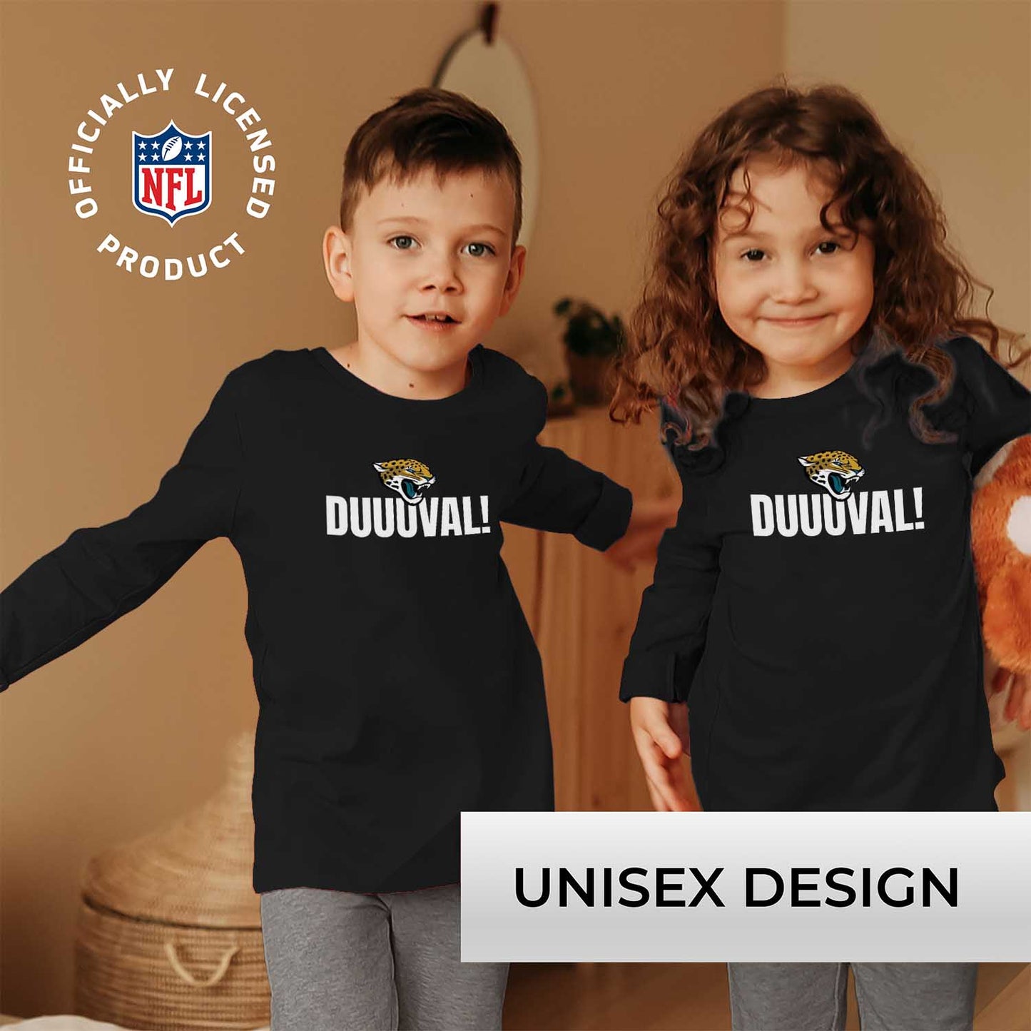 Jacksonville Jaguars NFL Youth Team Slogan Long Sleeve Shirt - Black