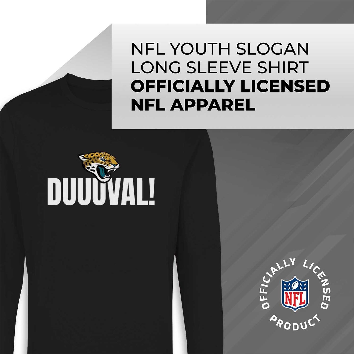 Jacksonville Jaguars NFL Youth Team Slogan Long Sleeve Shirt - Black