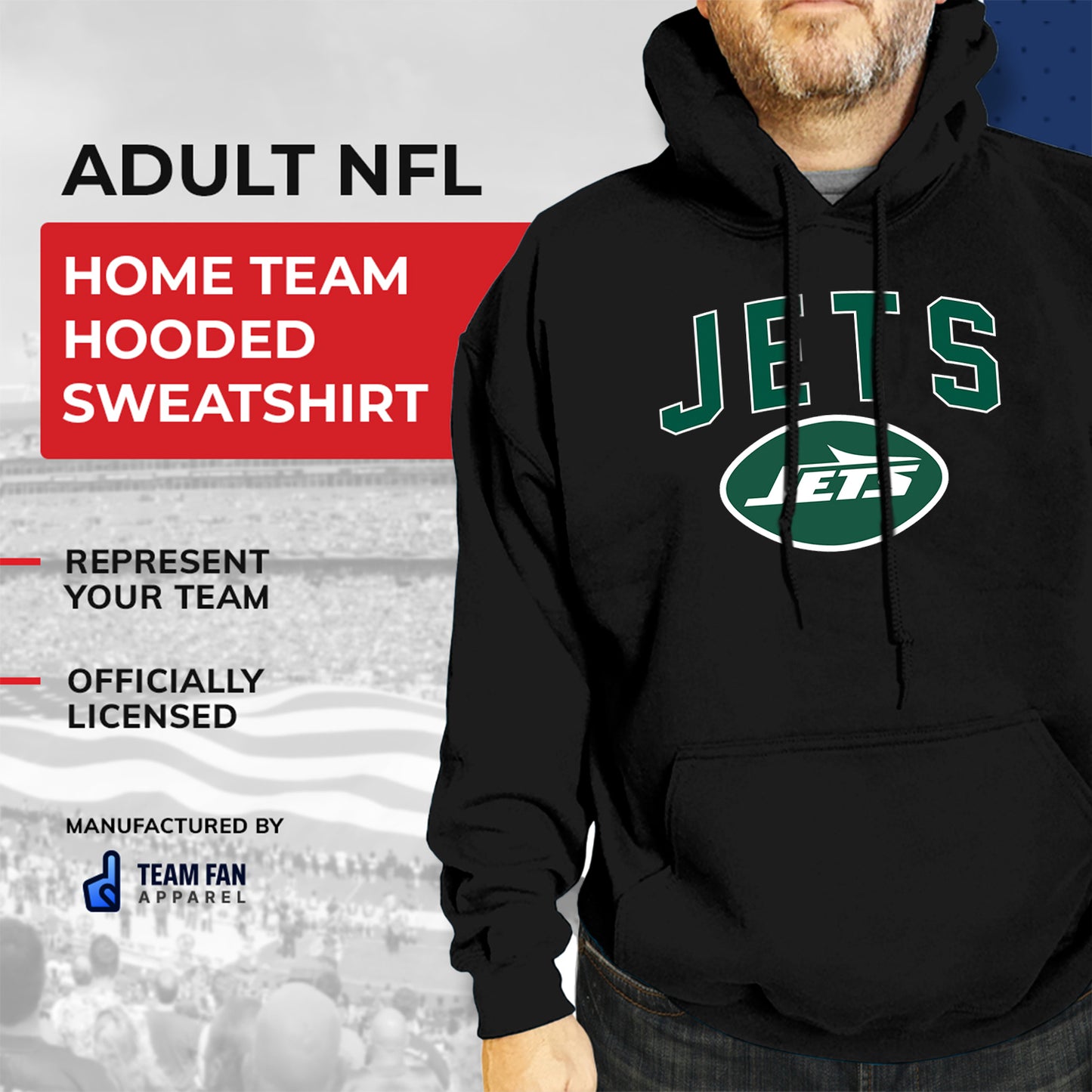New York Jets NFL Home Team Hoodie - Black