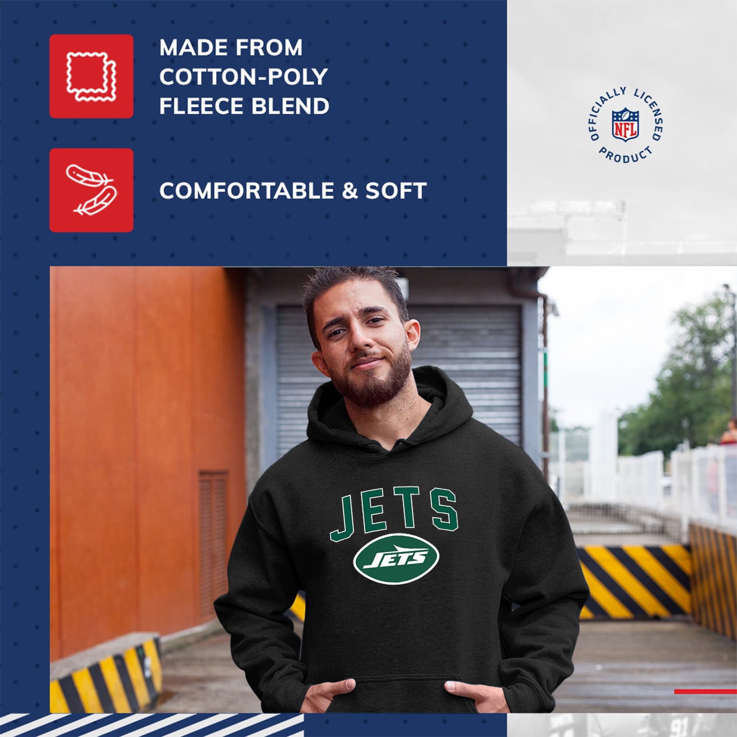 New York Jets NFL Home Team Hoodie - Black