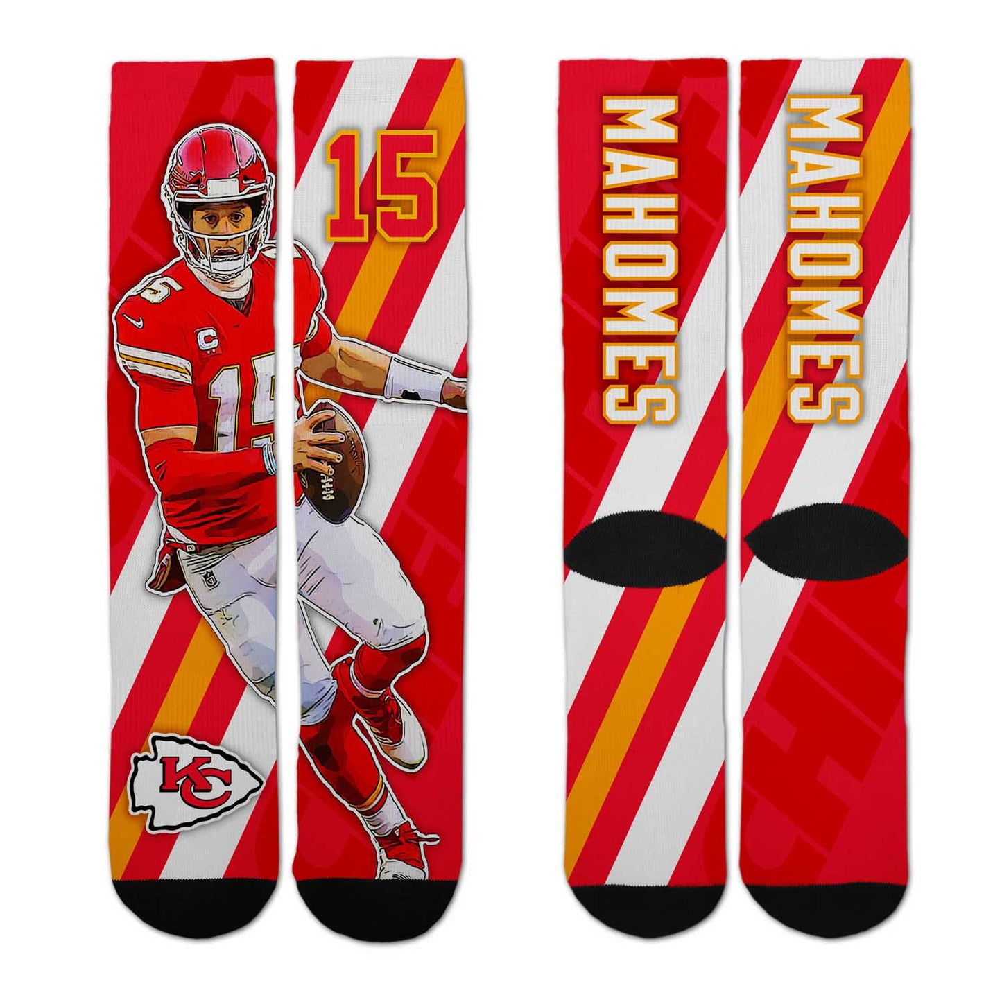 Kansas City Chiefs NFL Adult Player Stripe Sock - Red #15