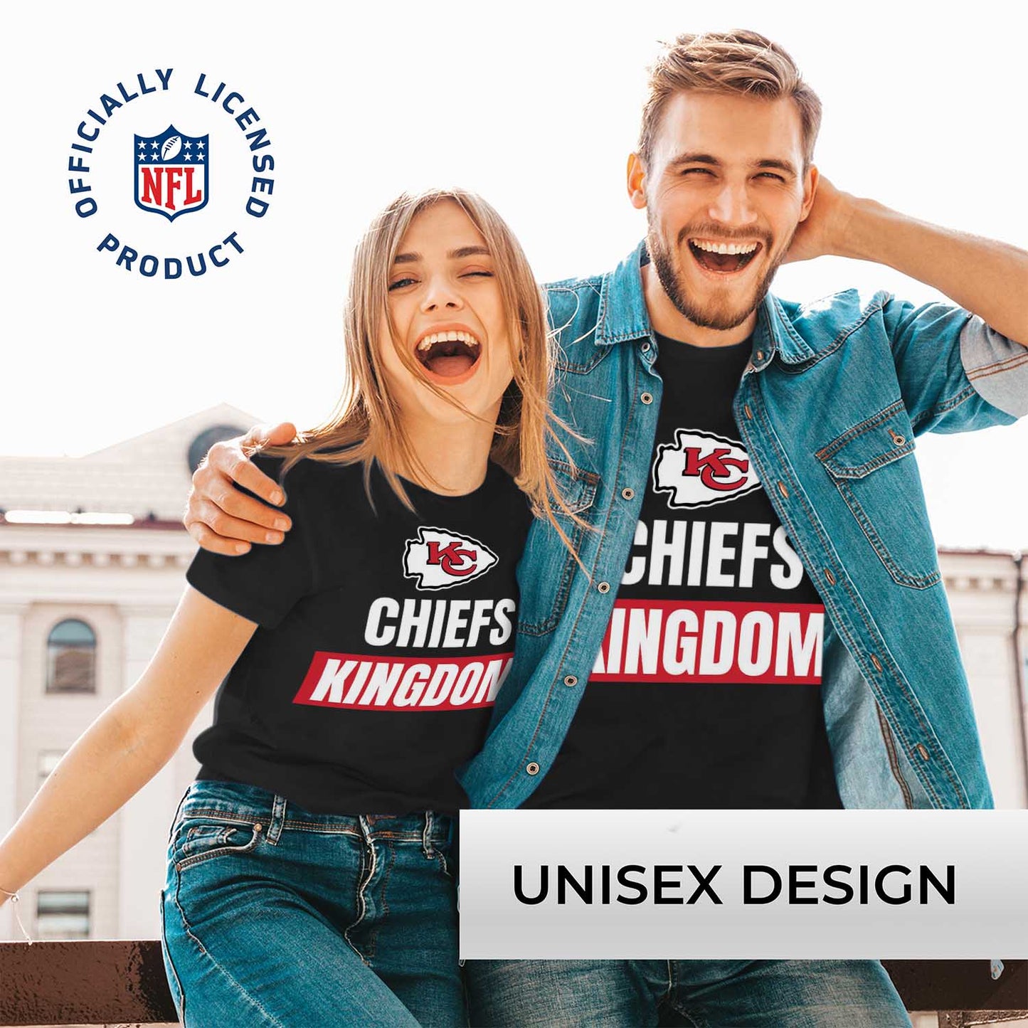 Kansas City Chiefs NFL Adult Team Slogan Unisex T-Shirt - Black