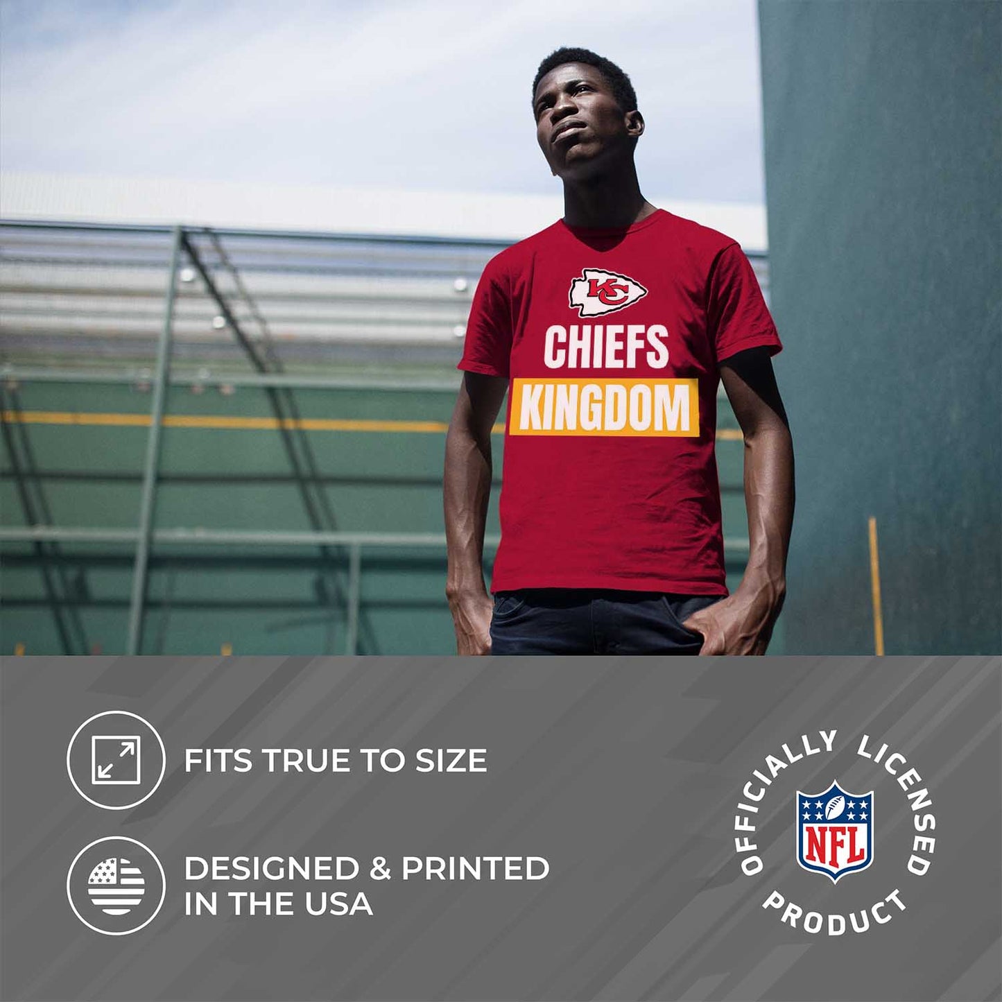 Kansas City Chiefs NFL Adult Team Slogan Unisex T-Shirt - Red