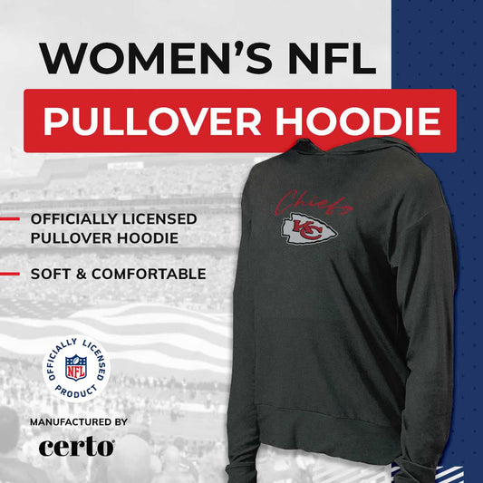 Kansas City Chiefs NFL Women's Session Pullover Hoodie - Black