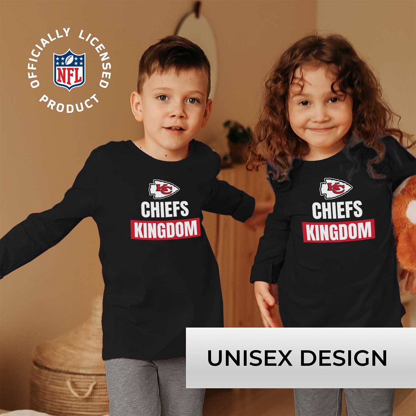 Los Angeles Rams NFL Youth Team Slogan Long Sleeve Shirt - Black