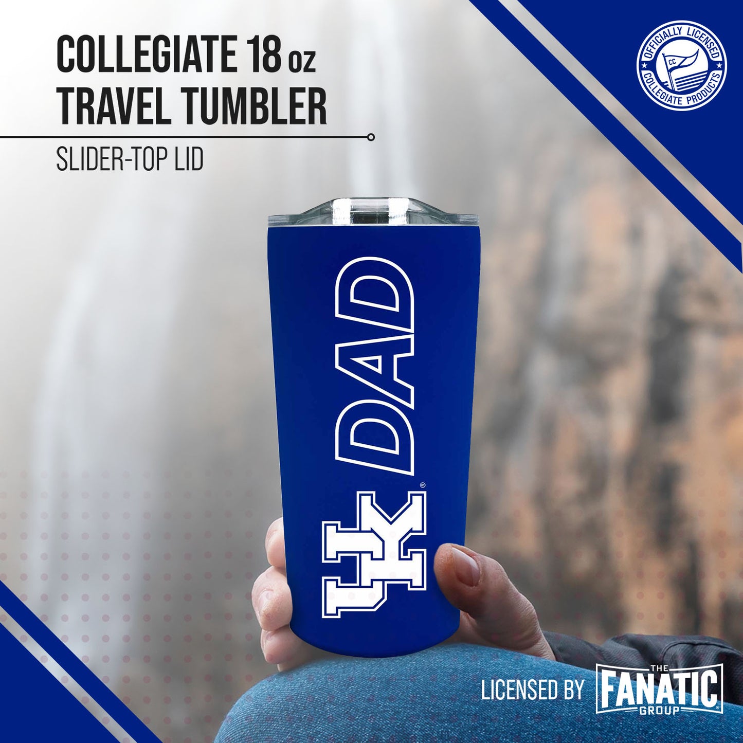 Kentucky Wildcats NCAA Stainless Steel Travel Tumbler for Dad - Royal