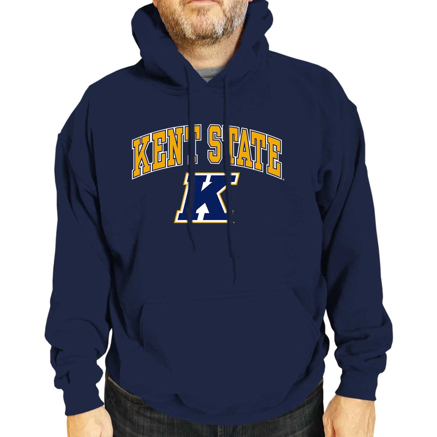 Kent State Golden Flashes Adult Arch & Logo Soft Style Gameday Hooded Sweatshirt - Navy