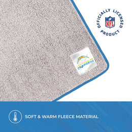 Los Angeles Chargers NFL Silk Touch Sherpa Throw Blanket - Light Blue