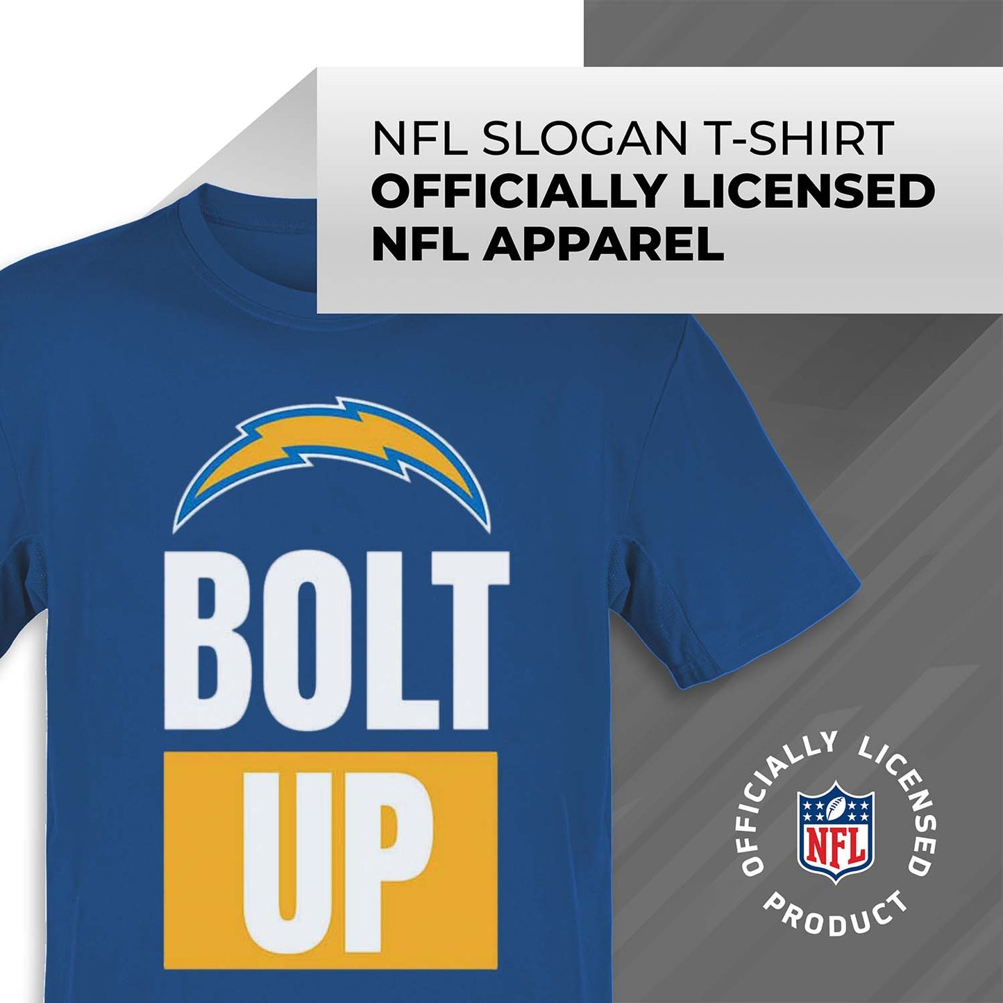 Los Angeles Chargers NFL Adult Team Slogan Unisex T-Shirt - Royal