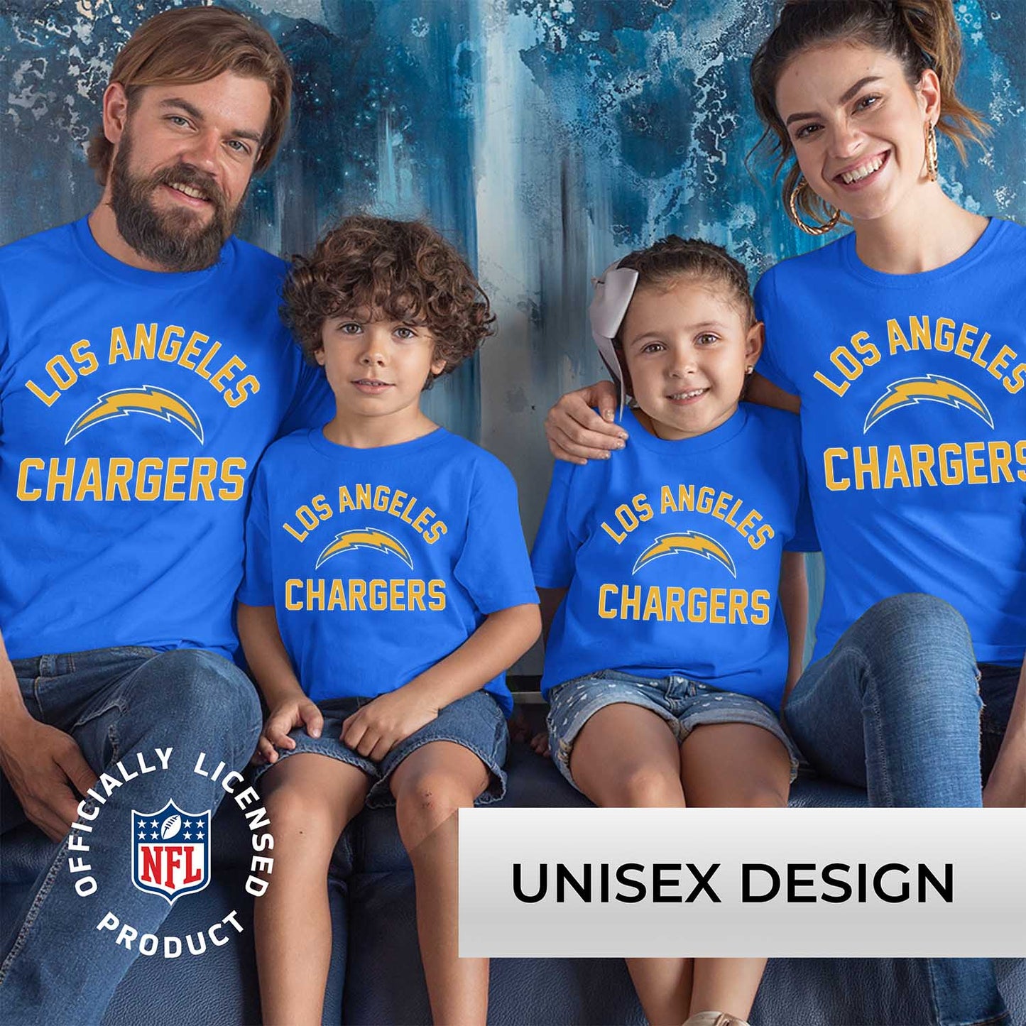 Los Angeles Chargers NFL Youth Gameday Football T-Shirt - Royal