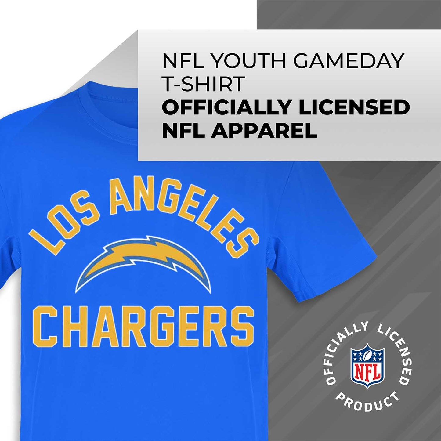 Los Angeles Chargers NFL Youth Gameday Football T-Shirt - Royal