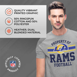 Los Angeles Rams NFL Adult Property Of T-Shirt - Sport Gray
